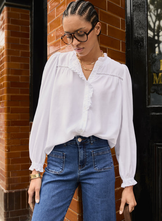 Estela Broderie Detail Blouse