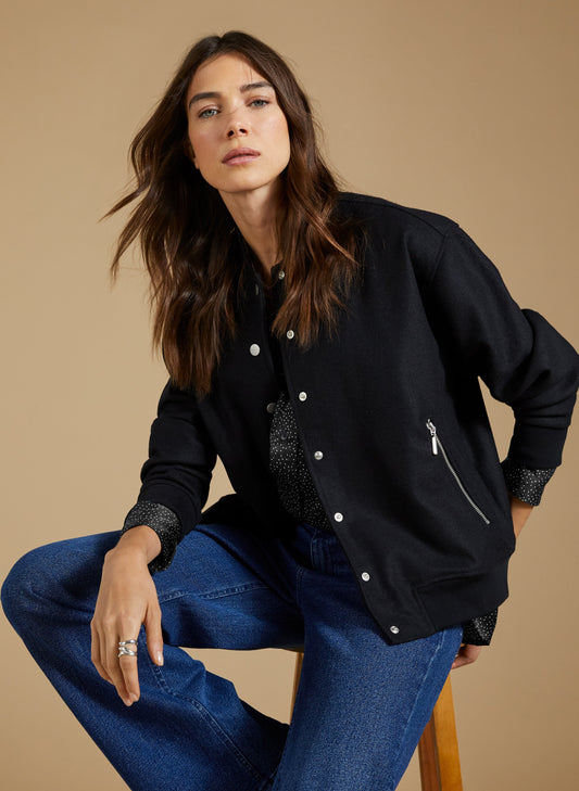 Antonia Wool Blend Bomber Jacket