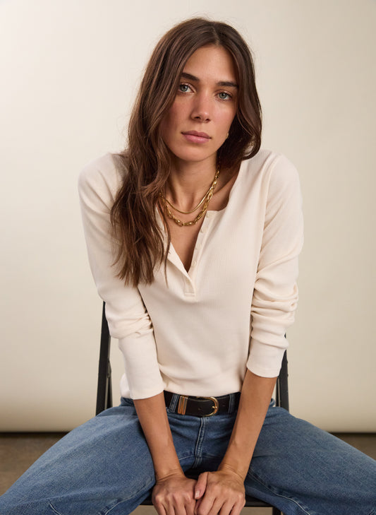 Organic Cotton Henley Top