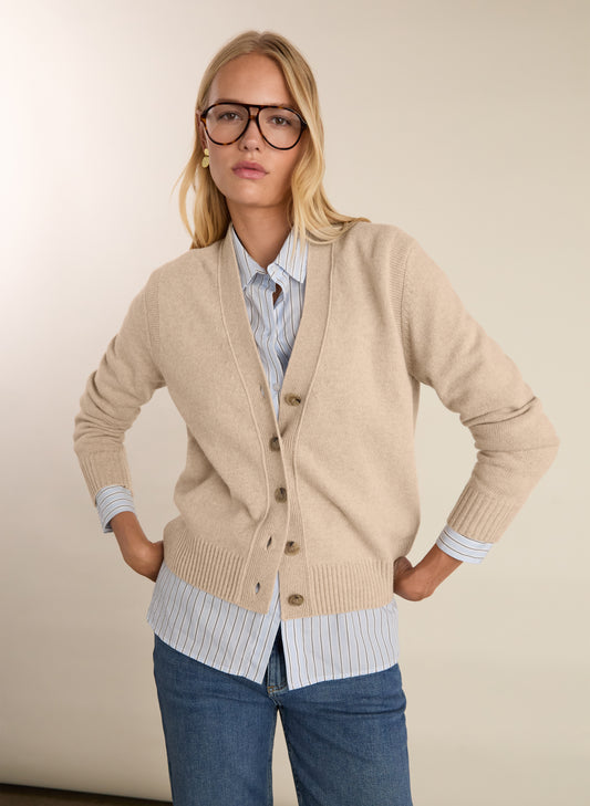 Ruth Wool with Cashmere Cardigan