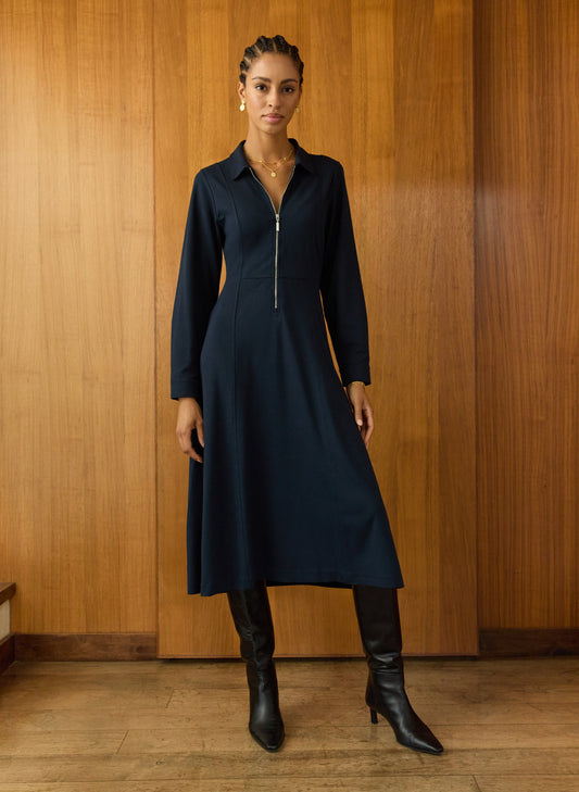 Mariposa Ponte Midi Dress