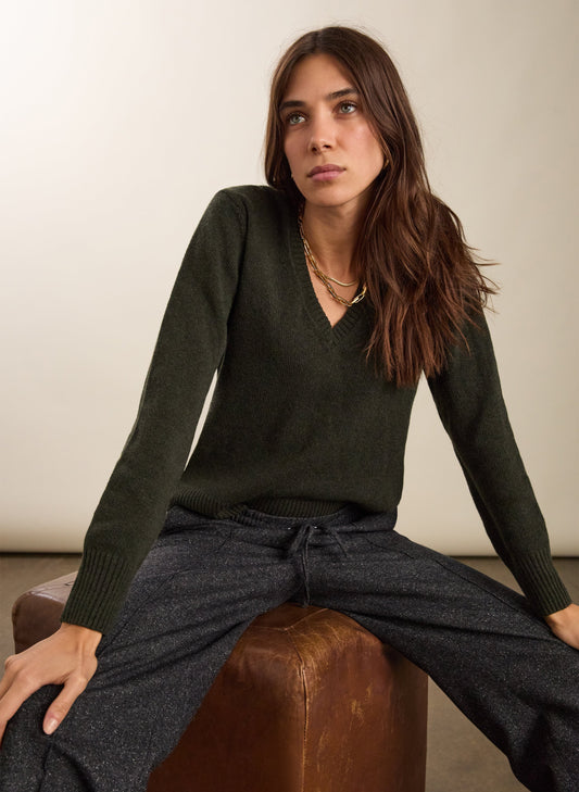 Emmeline Wool Blend V-Neck Jumper