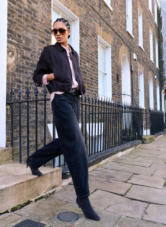 Wyatt Organic Cotton Stretch Denim Barrel Jeans