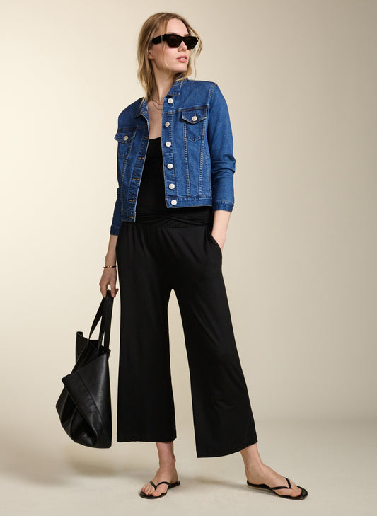Cropped Palazzo Trousers with LENZING™ ECOVERO™