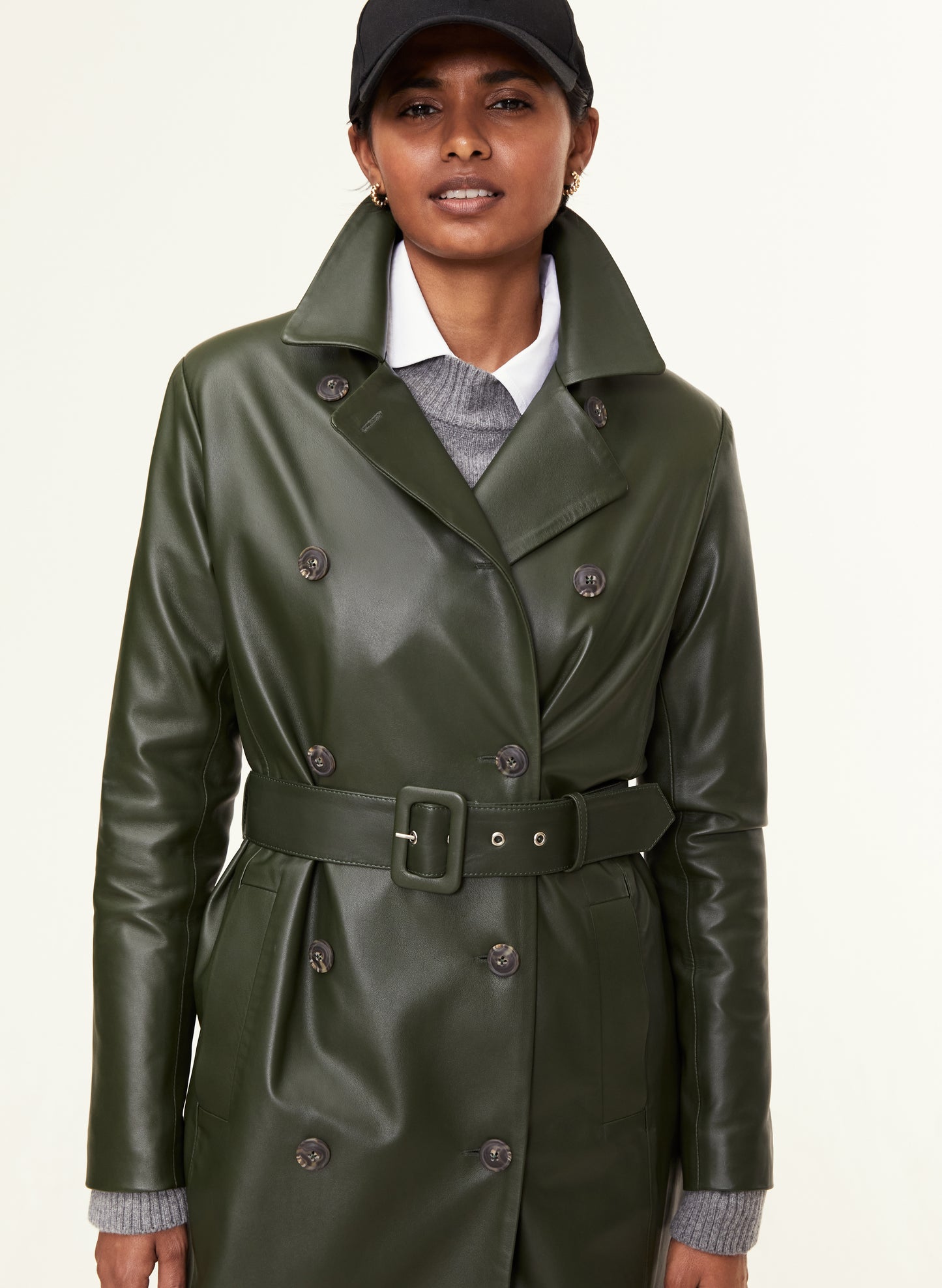 Paulette Leather Coat