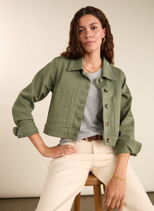 Kristi Organic Cotton Cropped Denim Jacket