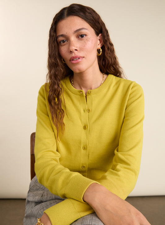 Briar Organic Cotton Crew Neck Cardigan