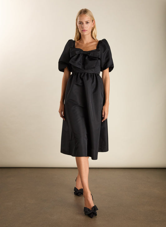 Star Bow Detail Midi Dress