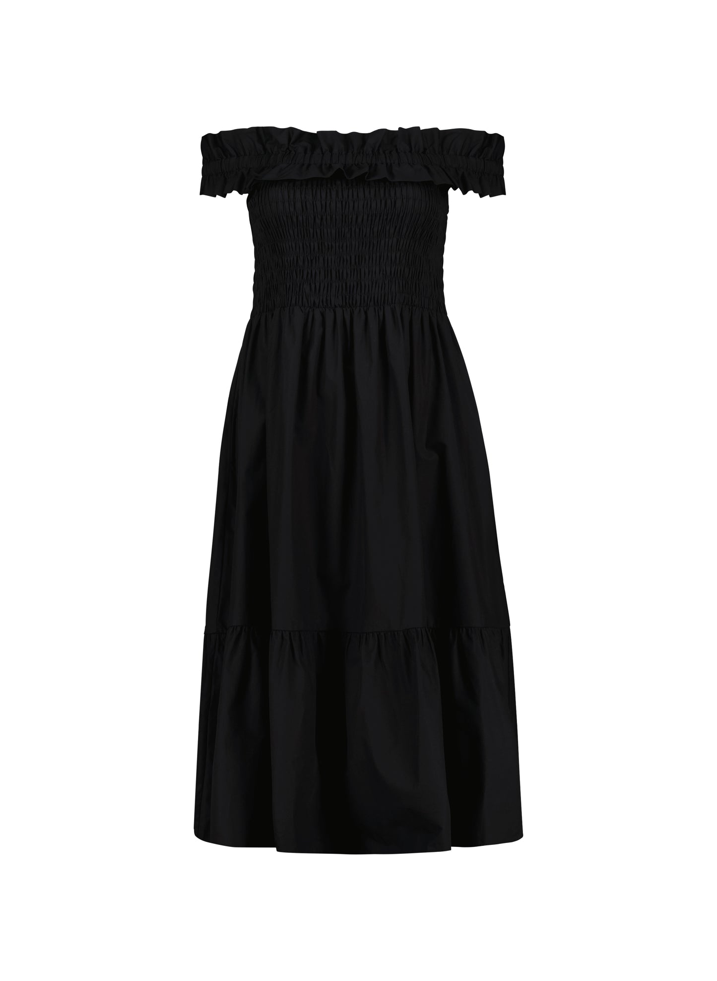 Rafaella Organic Cotton Off Shoulder Midi Dress