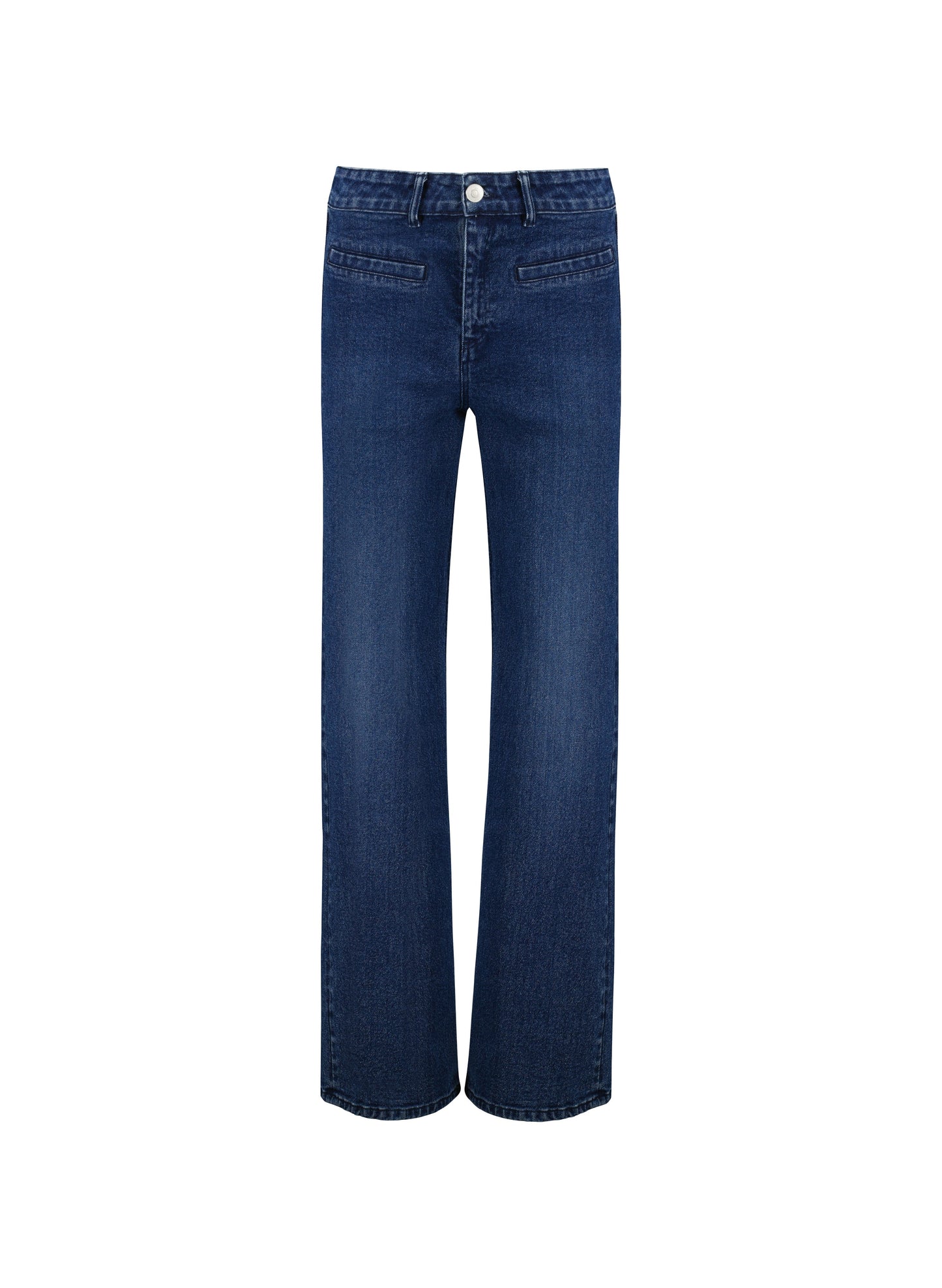 Organic Stretch Cotton Pocket Wide Leg Jeans