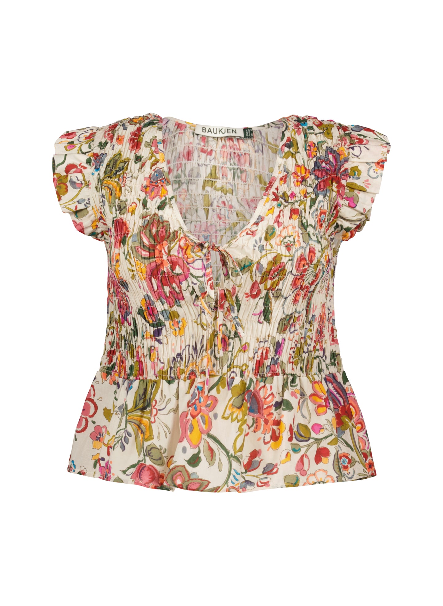 Mariah Organic Cotton Smocked Blouse