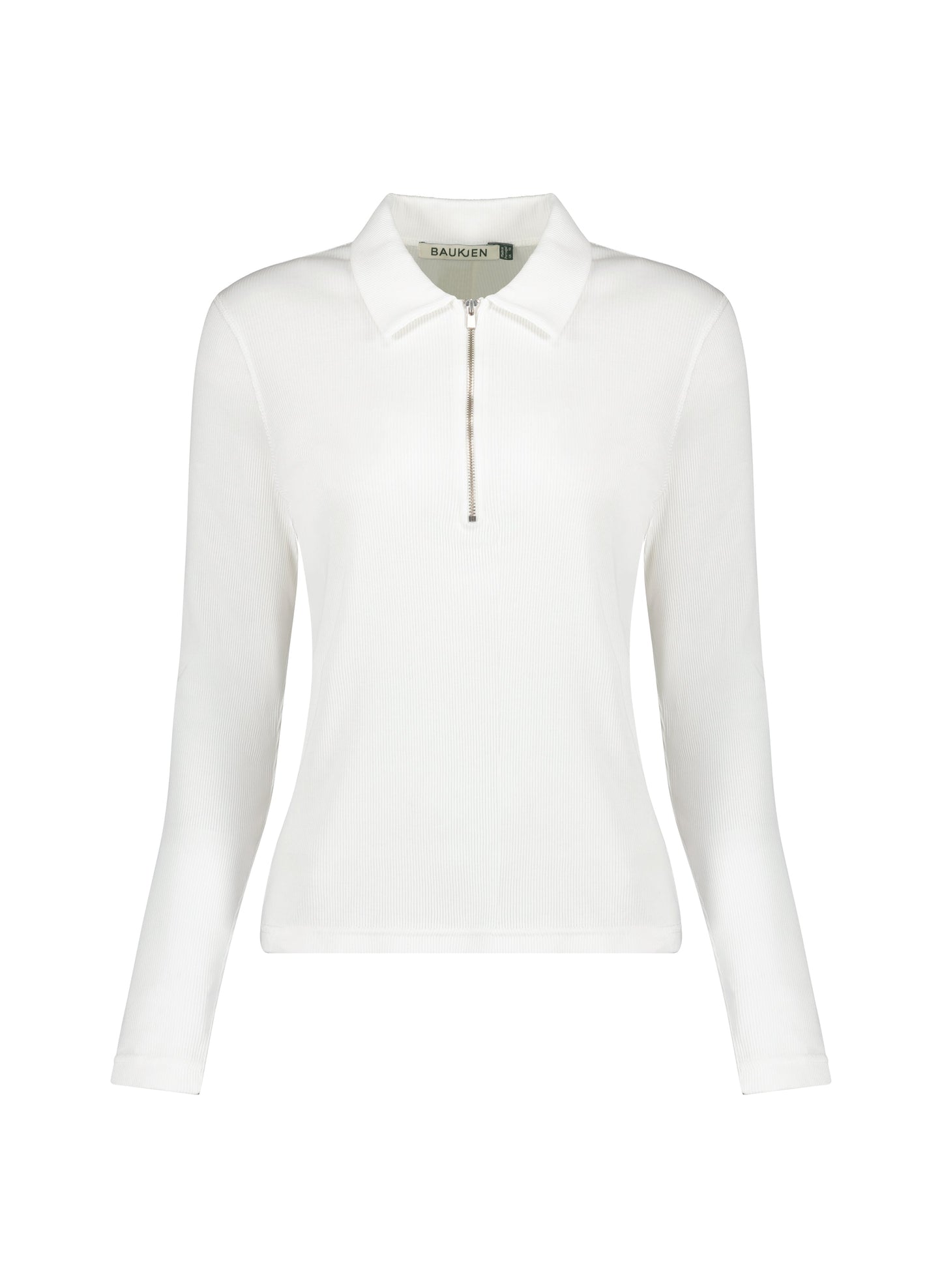 Organic Cotton Zip Collar Top