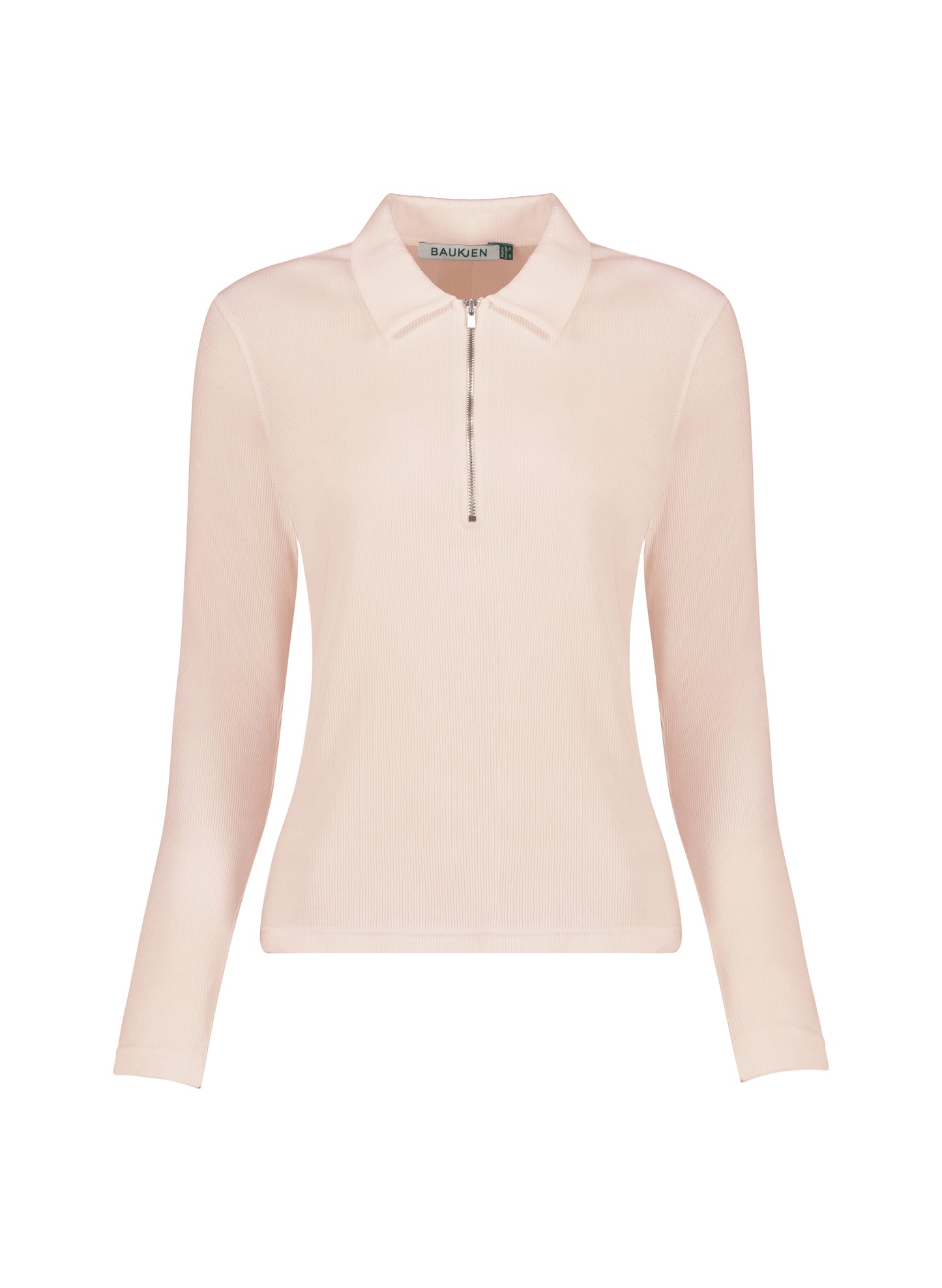 Organic Cotton Zip Collar Top