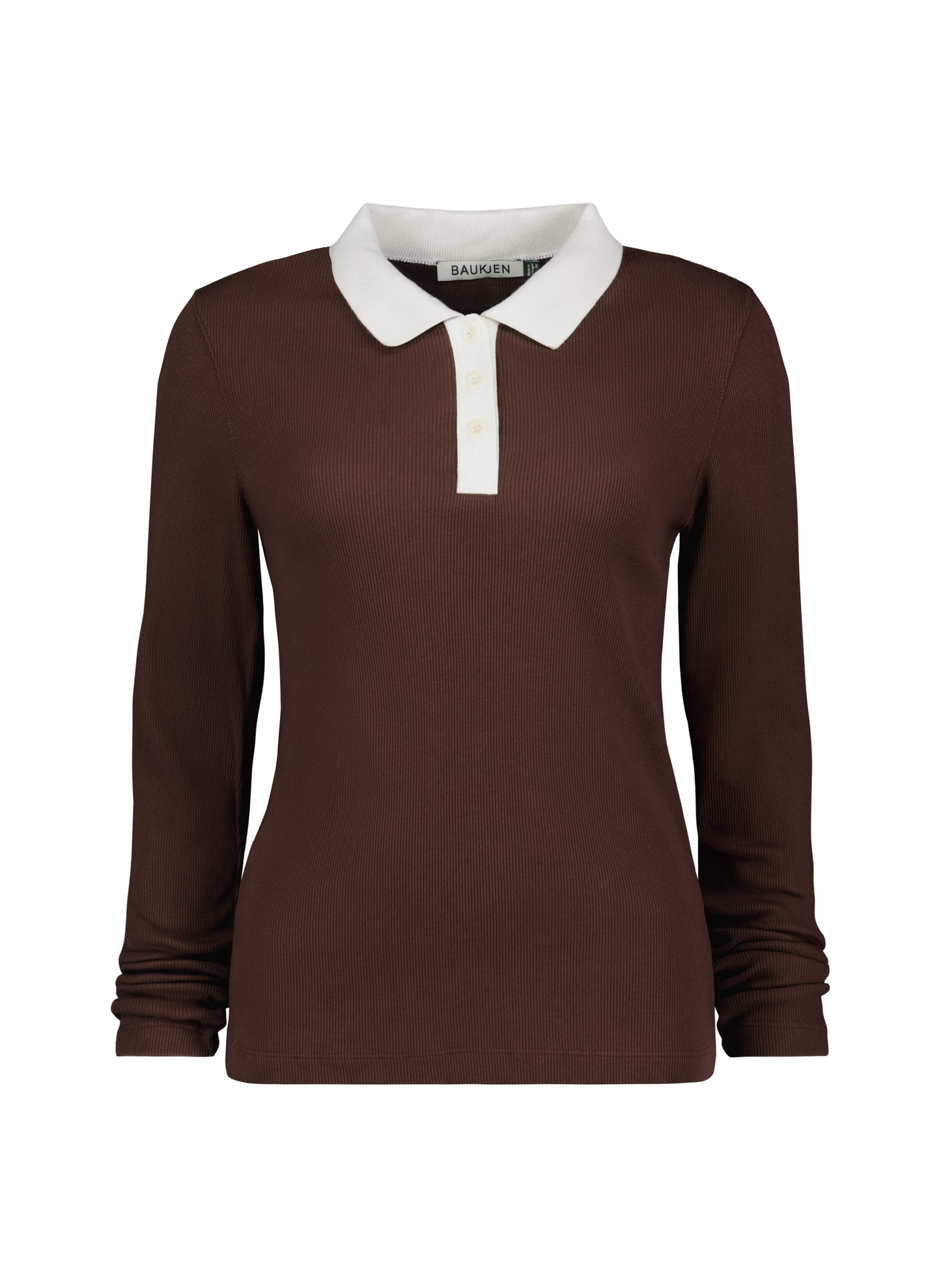 Ellison Contrast Collar Rib Polo Top