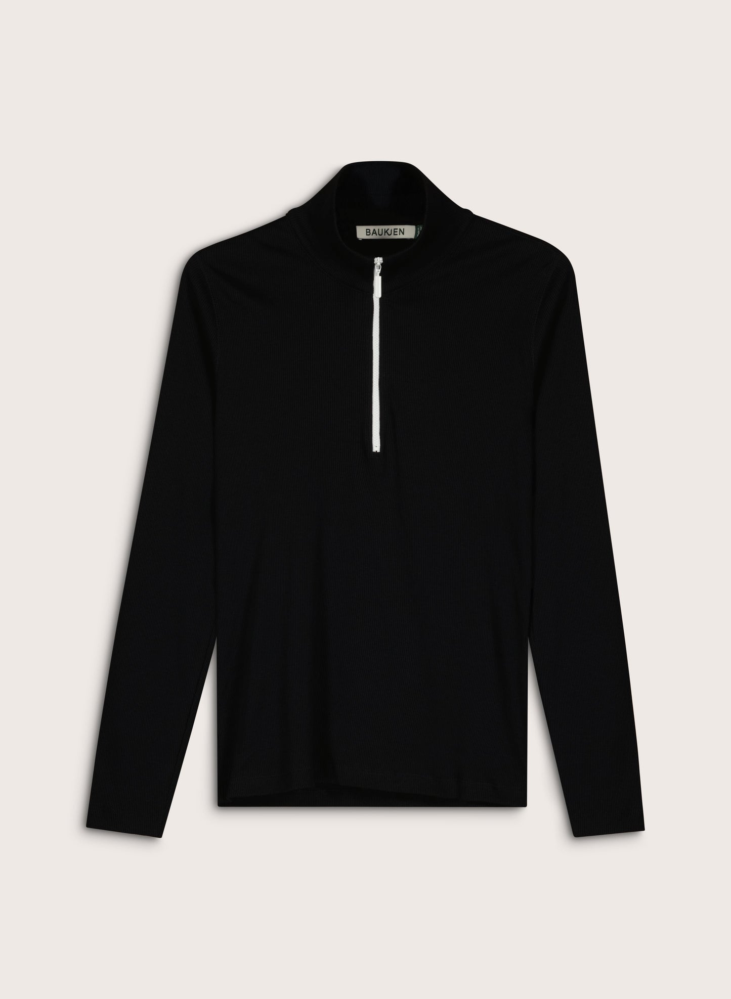 Clayton Organic Cotton Zip Turtleneck Top