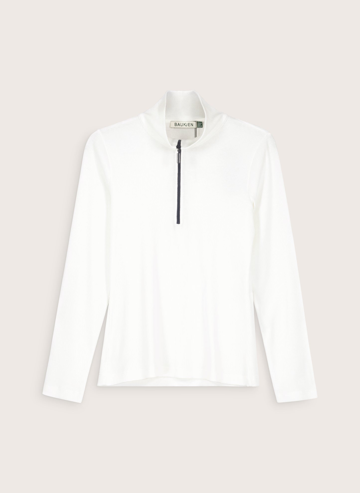 Clayton Organic Cotton Zip Turtleneck Top