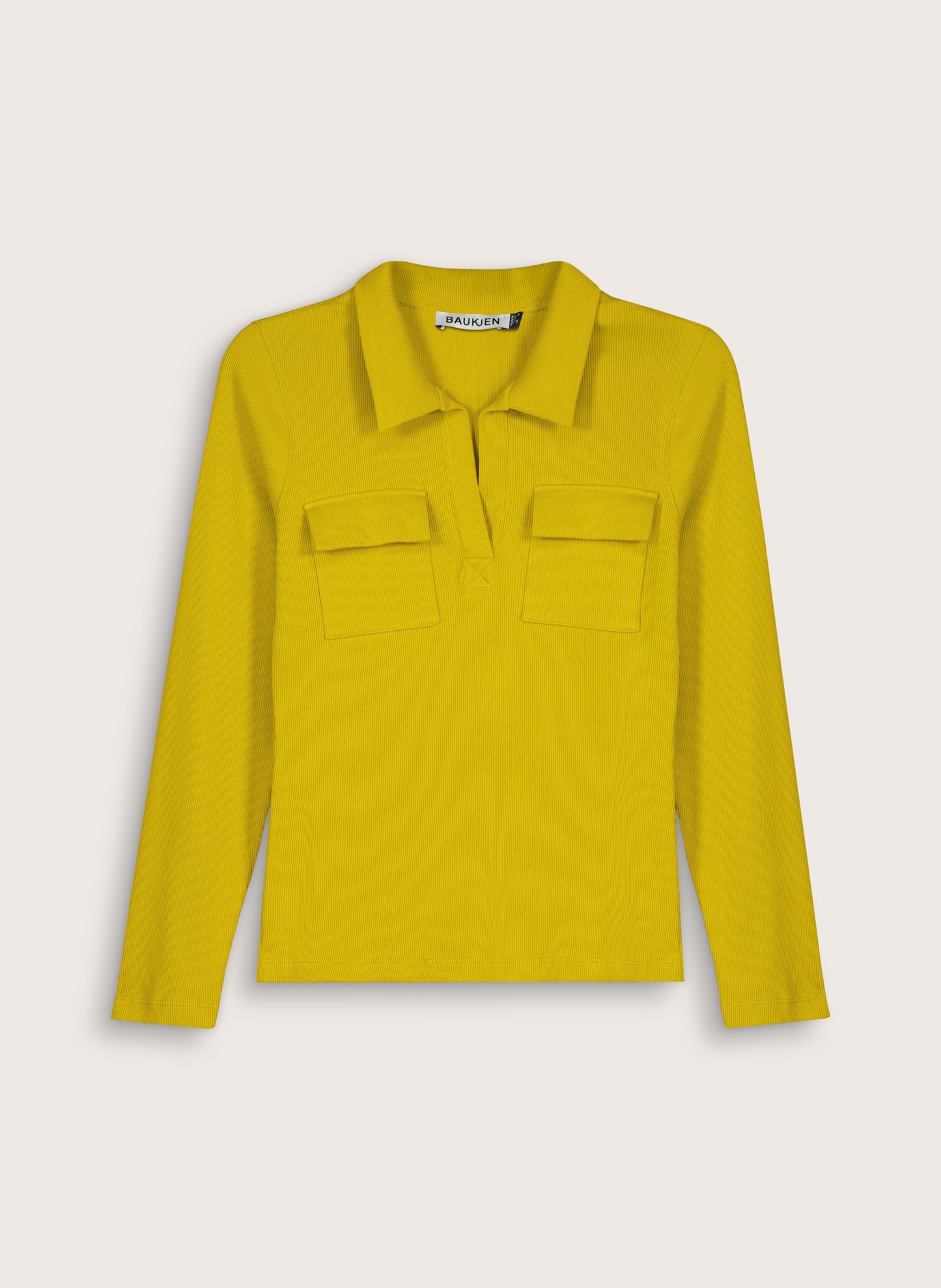 Allie Organic Cotton Rib Collar Top