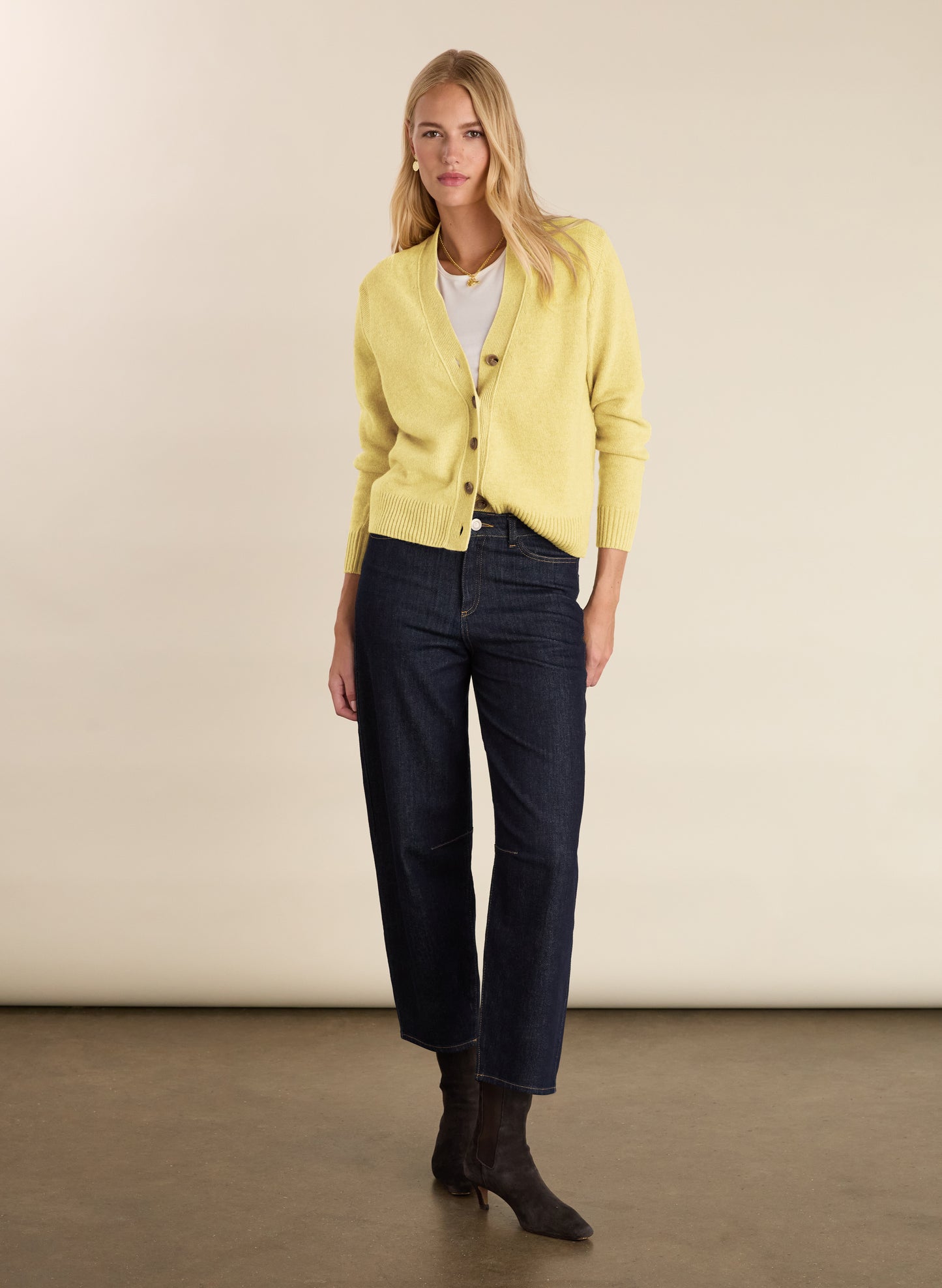 Ruth V-Neck Wool Blend Cardigan