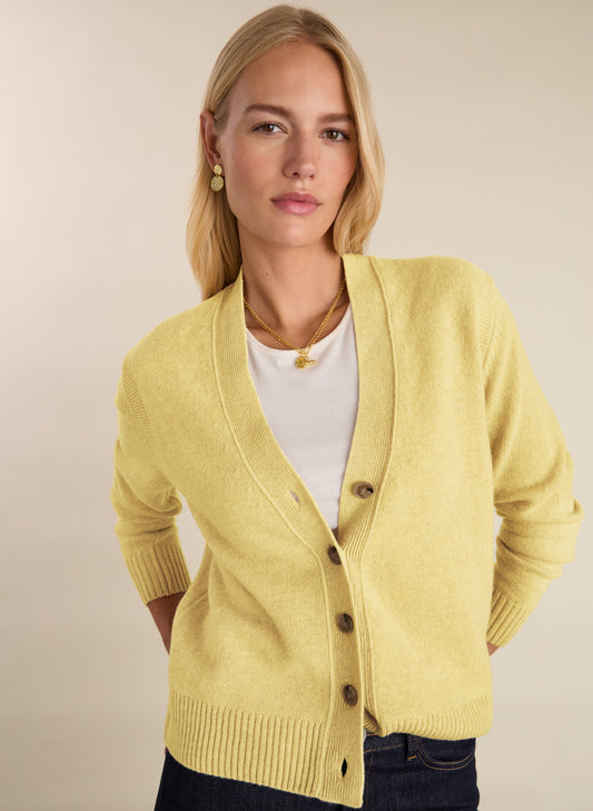 Ruth V-Neck Wool Blend Cardigan