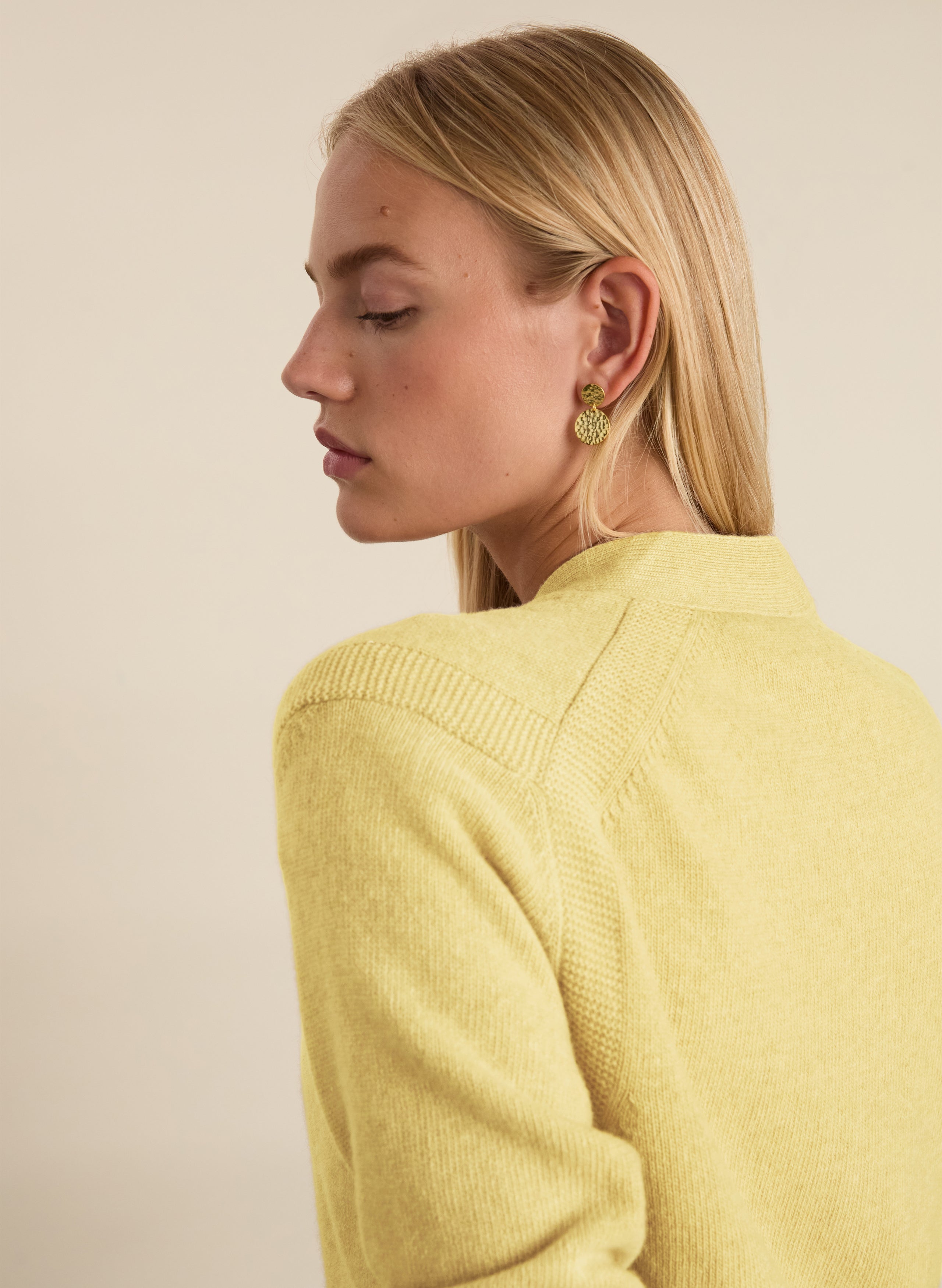 Ruth V-Neck Wool Blend Cardigan