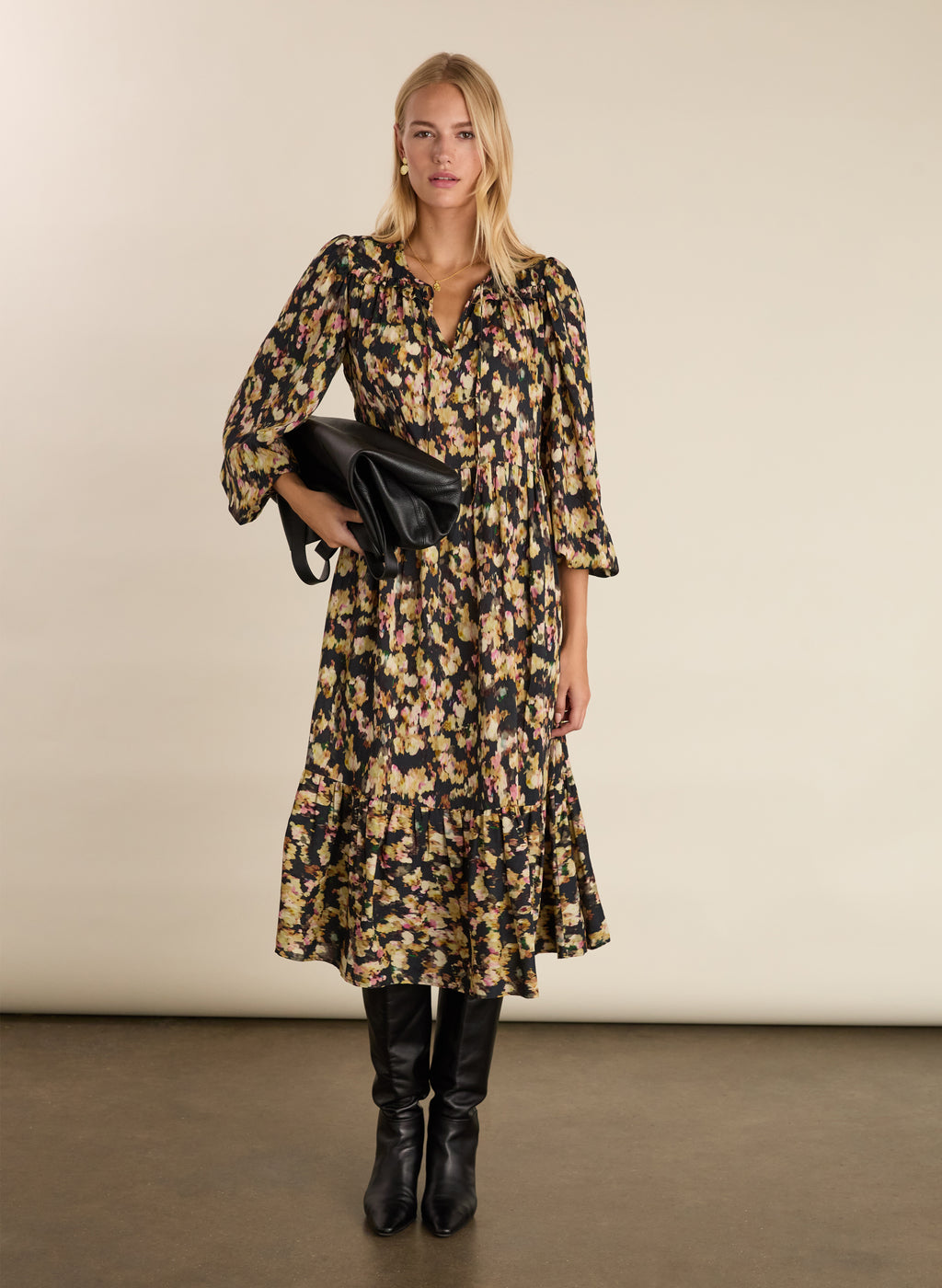 Cleo Printed Midi Dress