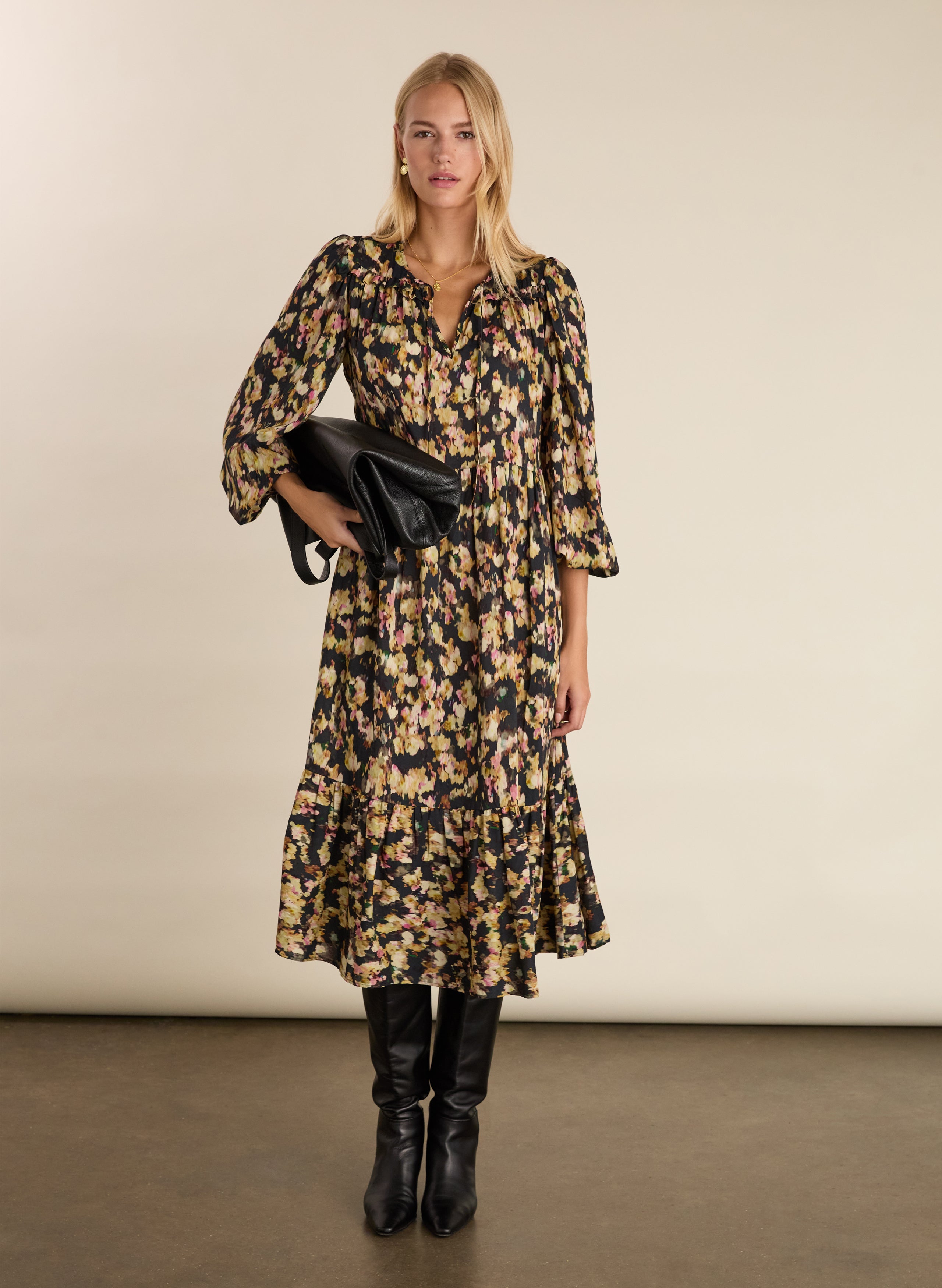 Cleo Printed Midi Dress