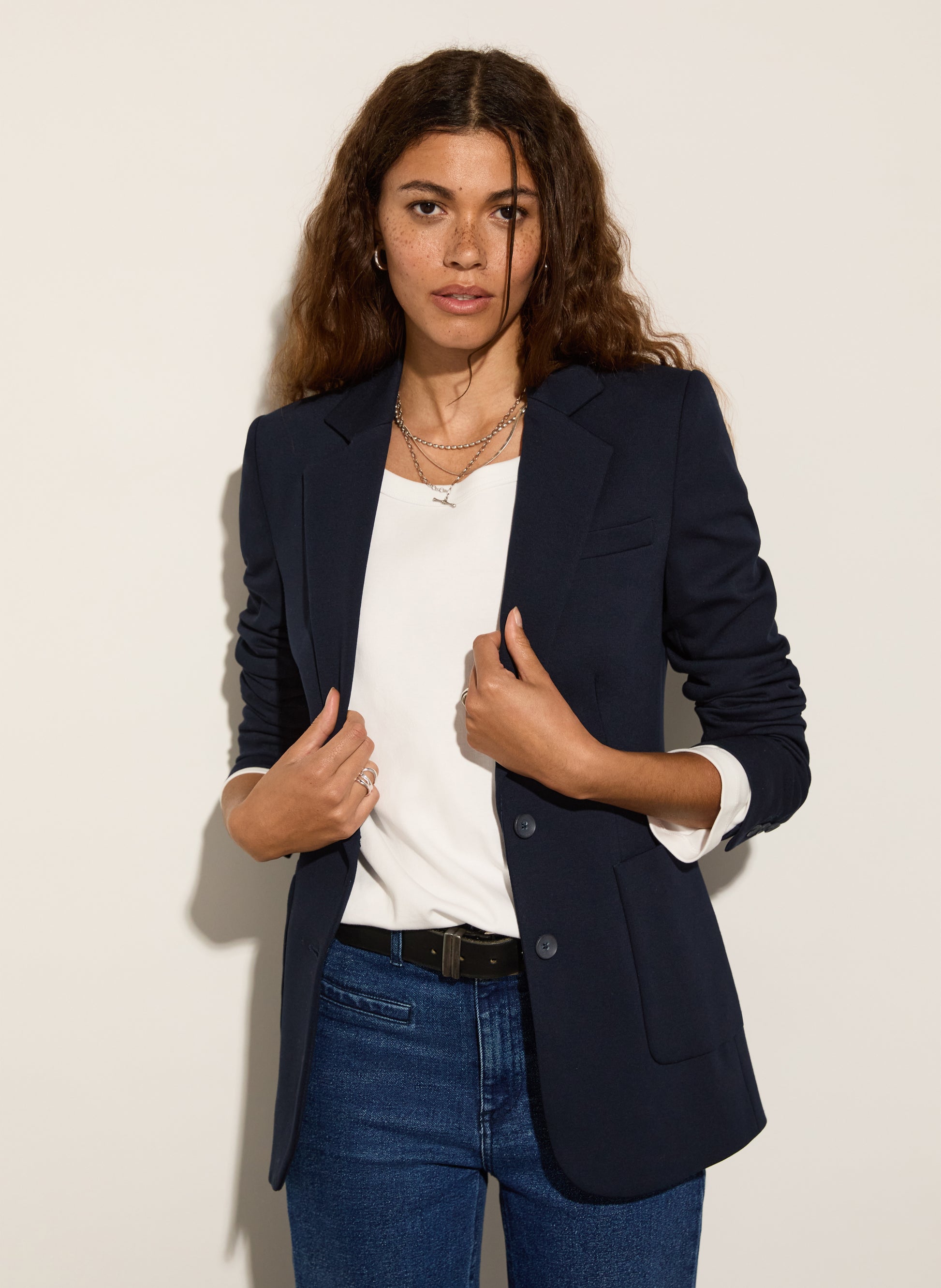 Alanis Ponte Blazer Classic Navy Baukjen - Main Image