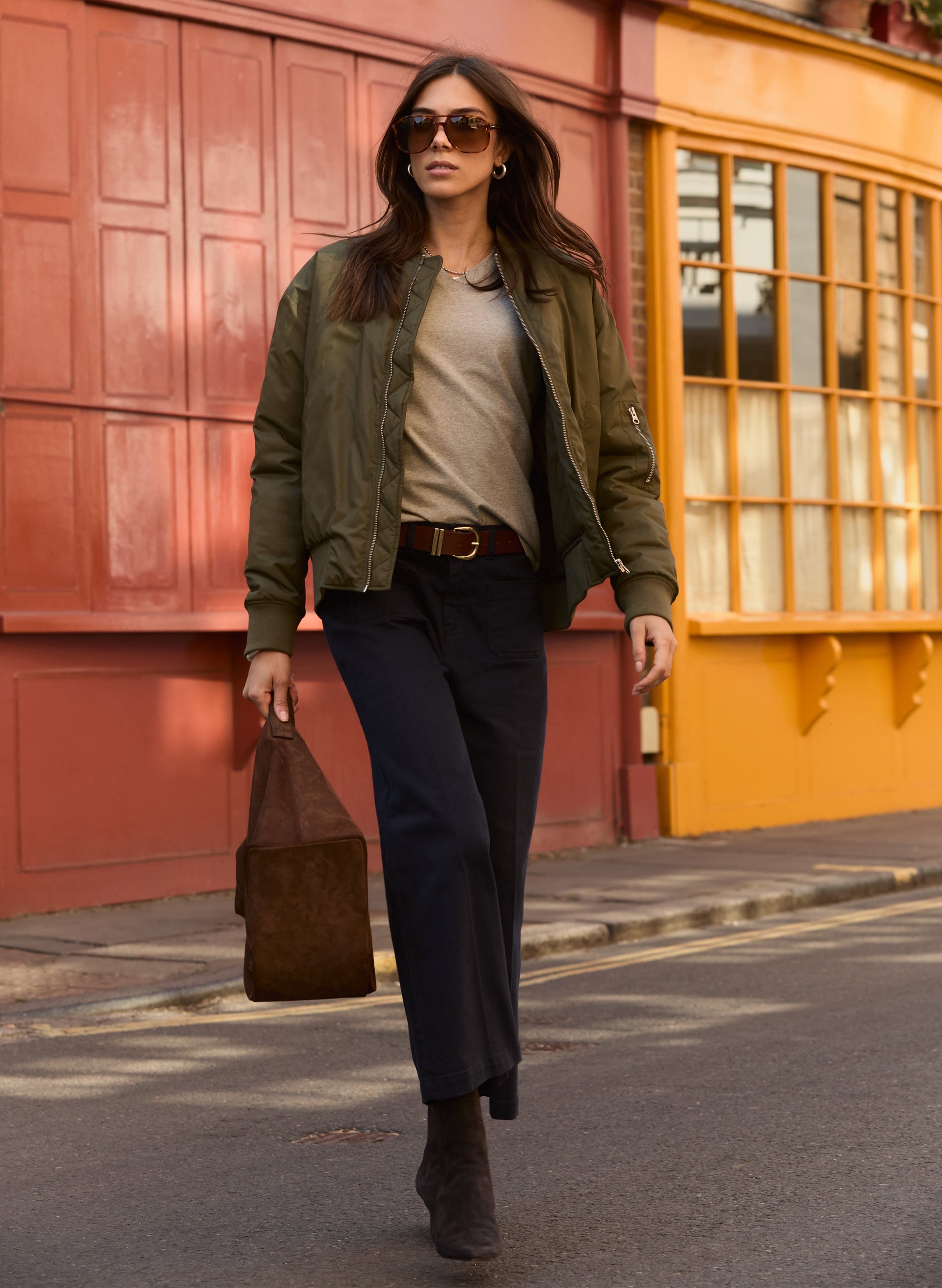 Flight Jacket Outfit Olive Green Bomber Jacket Women Myntra Green