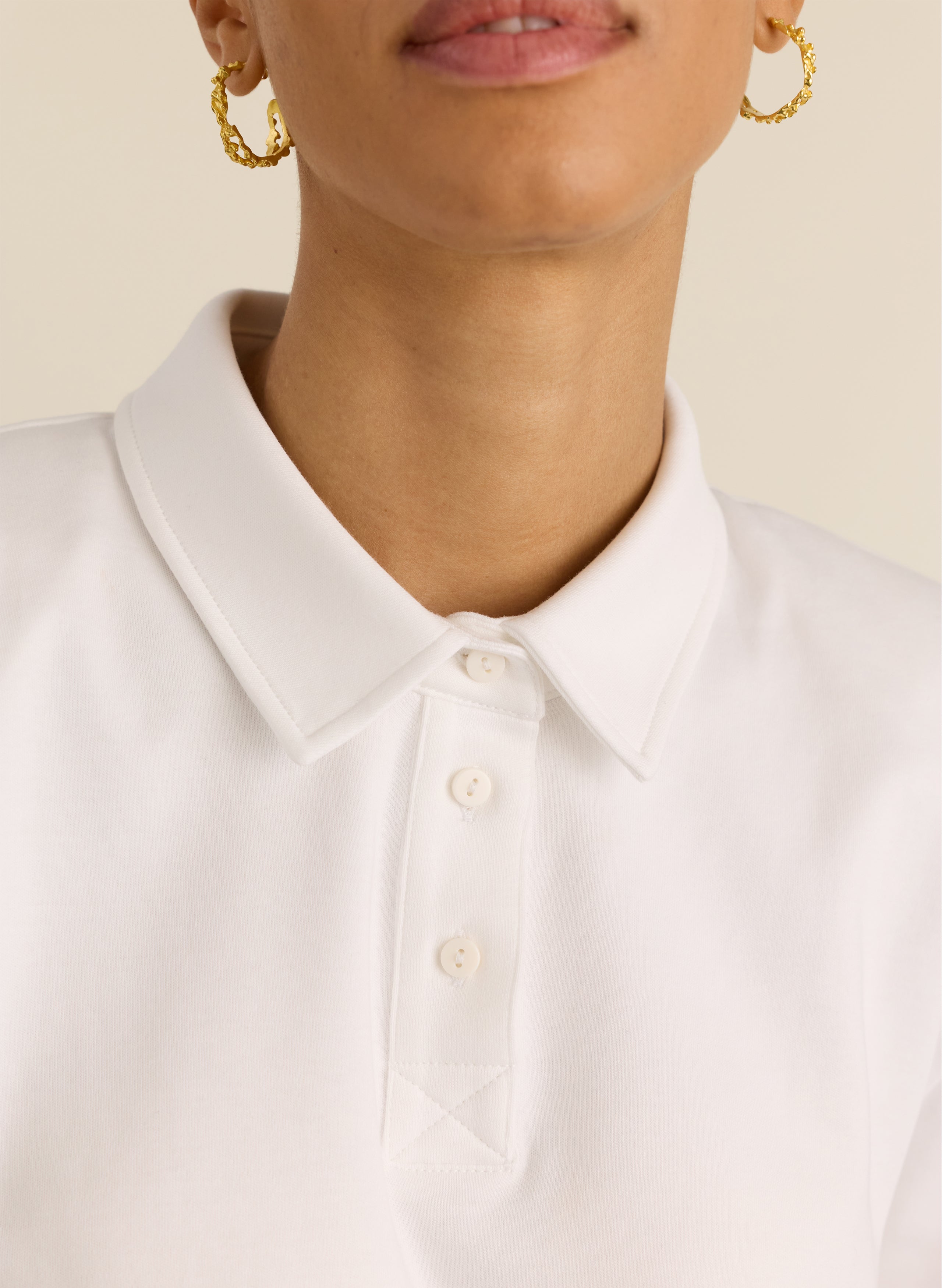 Kayla Strong Shoulder Polo Top