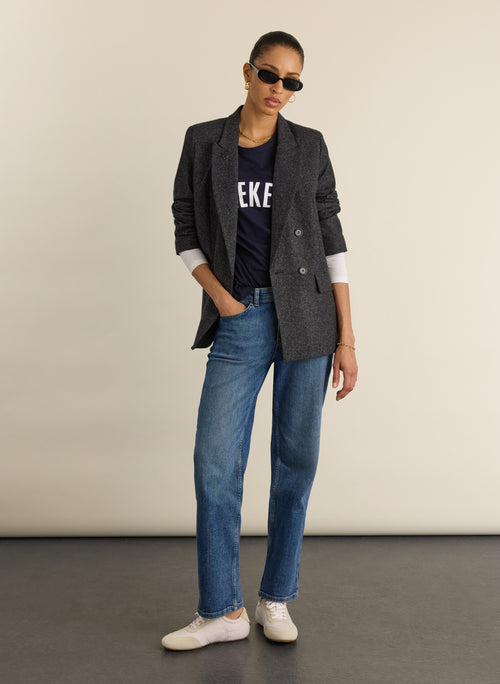 Shay Layered-Look Slogan T-shirt