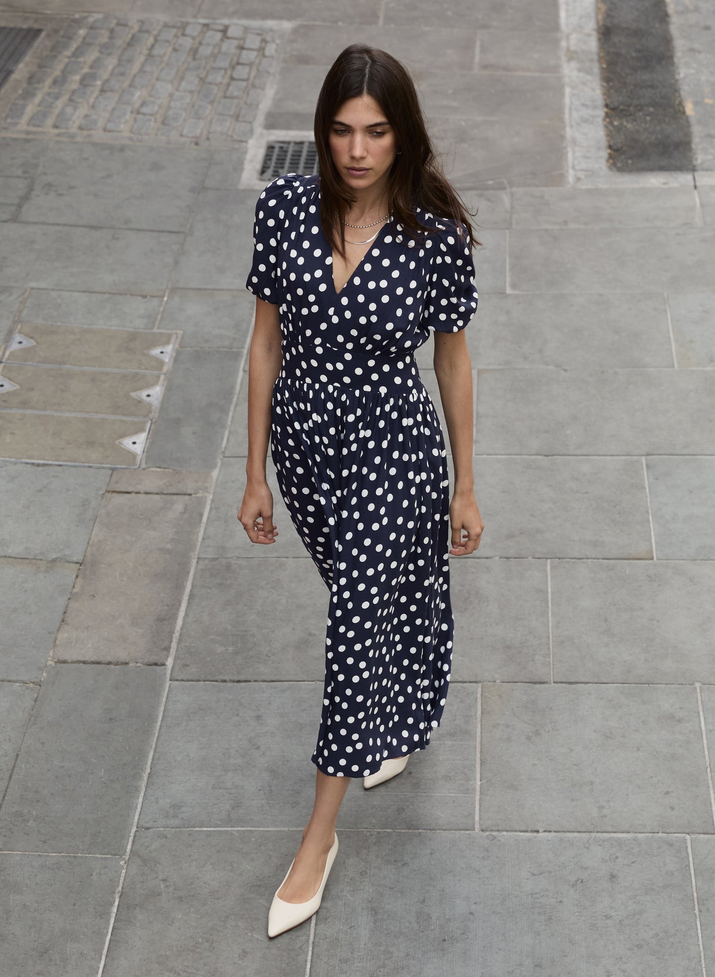 Lina Printed Midi Dress