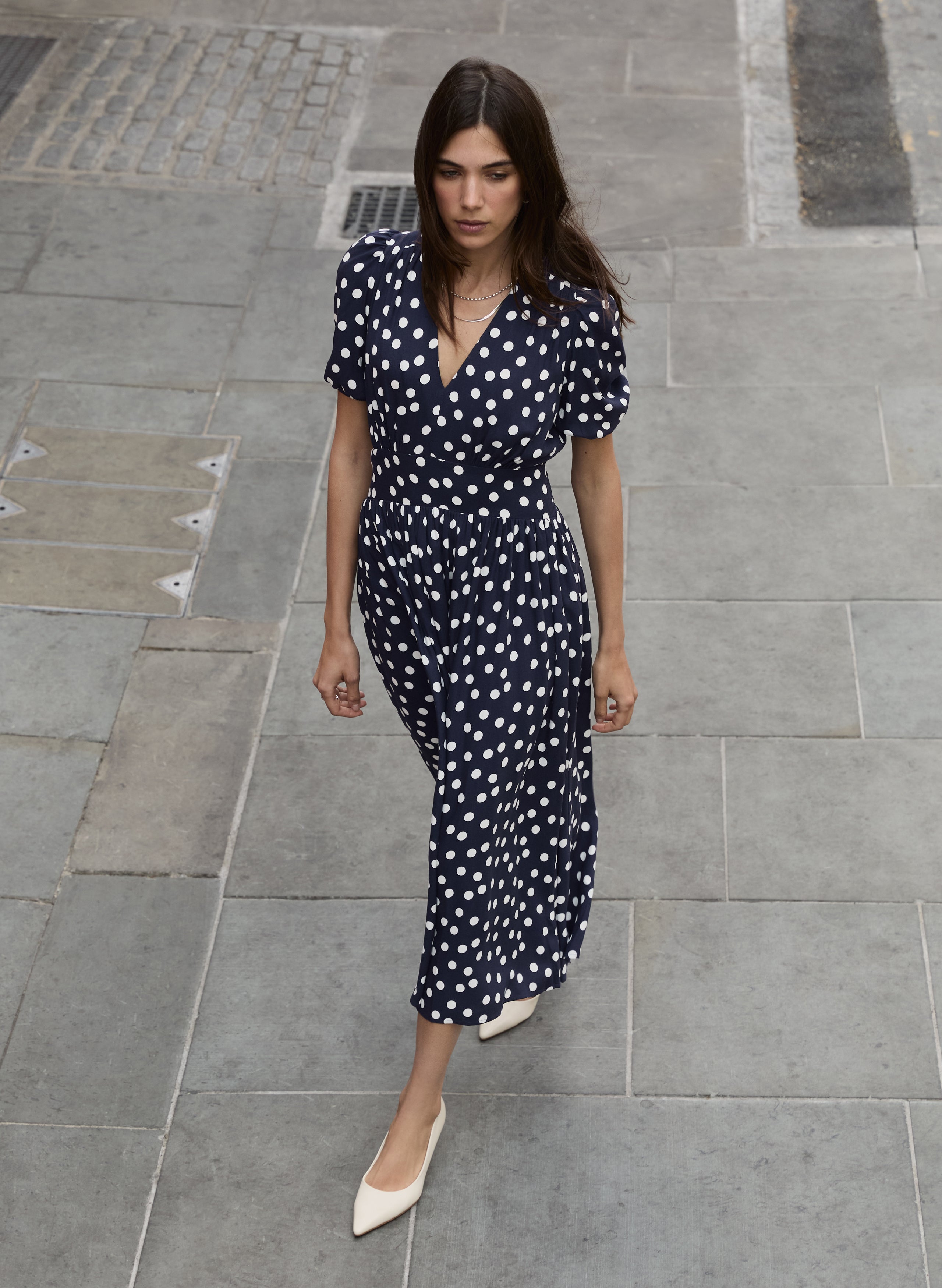 Lina Printed Midi Dress