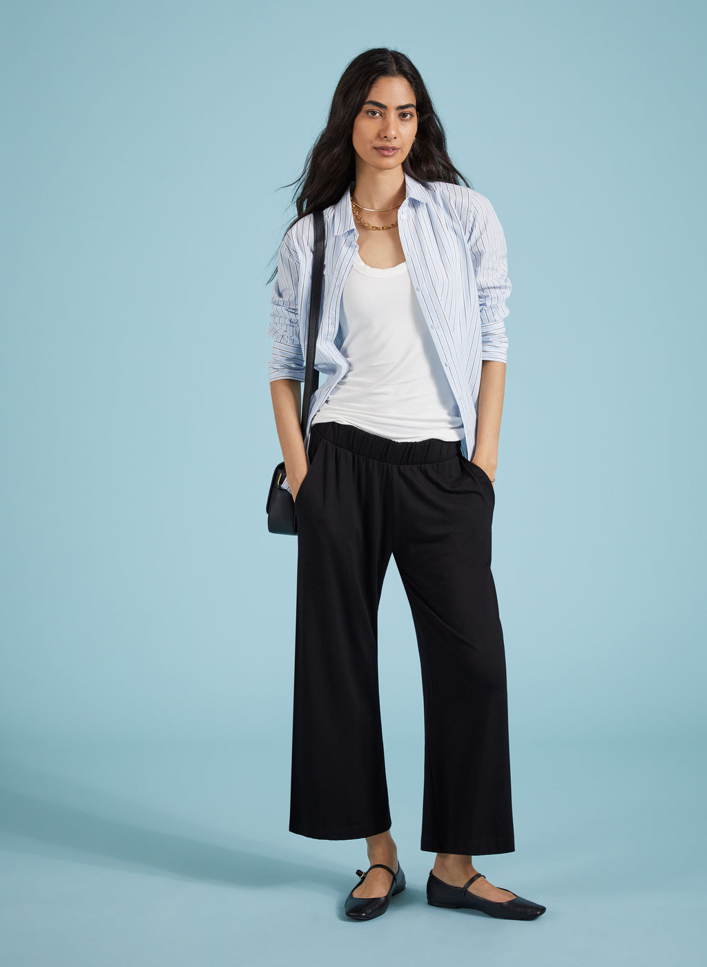 Cropped Palazzo Trousers