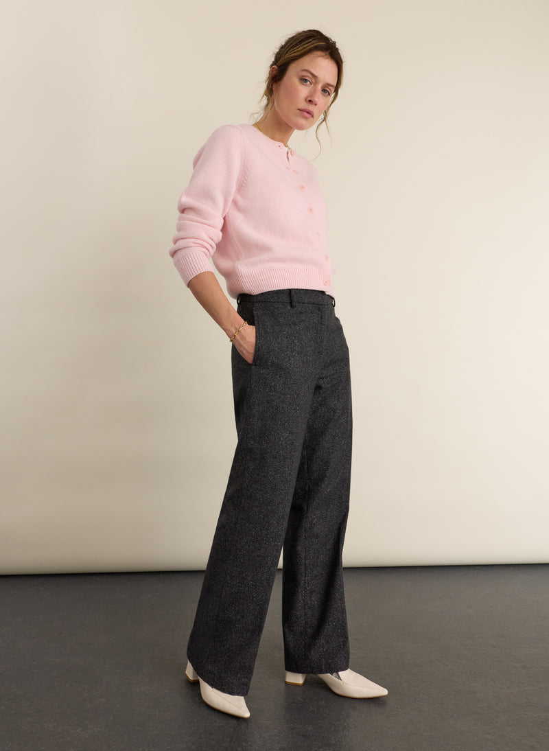 Gwynnie Wool Blend Wide Leg Trousers