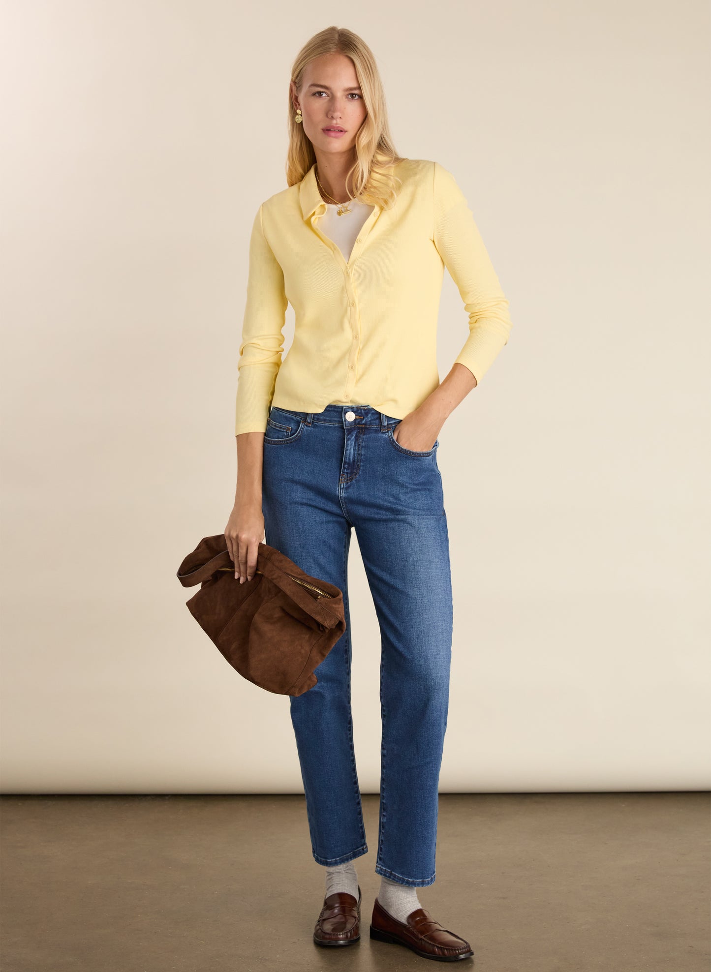 Susan Organic Cotton Button Down Top