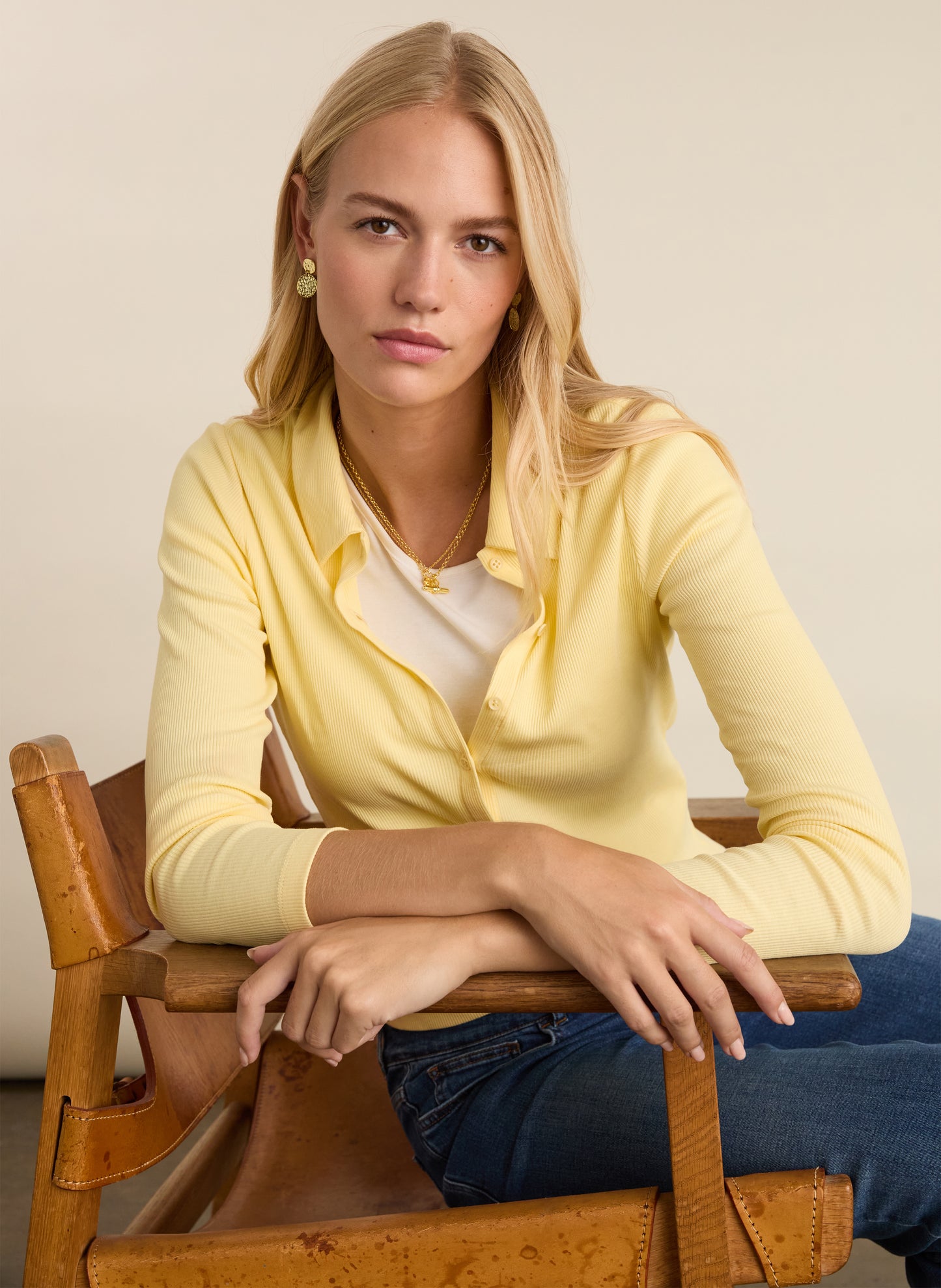 Susan Organic Cotton Button Down Top