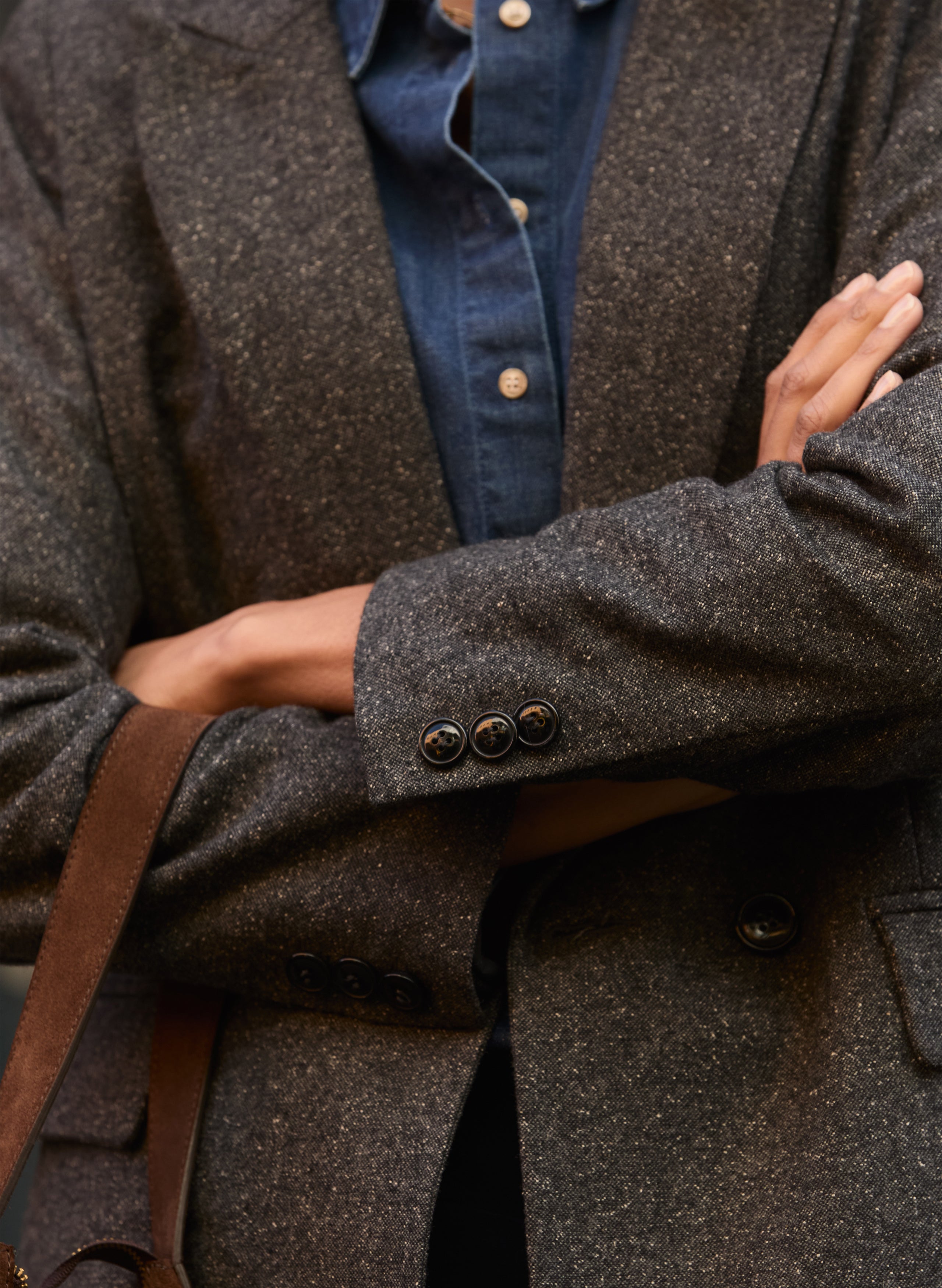 Eugenie Wool Blend Tailored Blazer