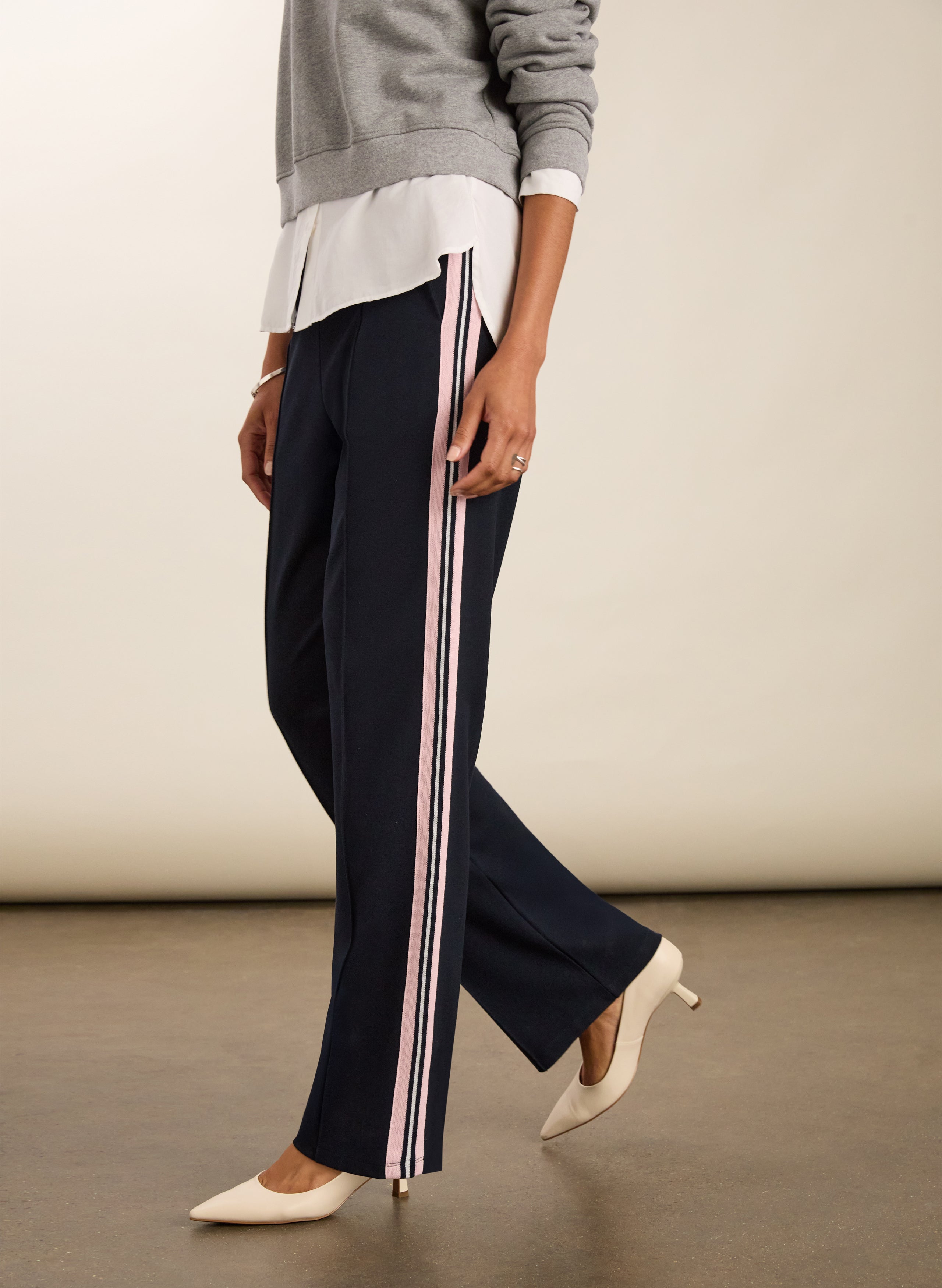 Marjorie Side Stripe Ponte Trousers
