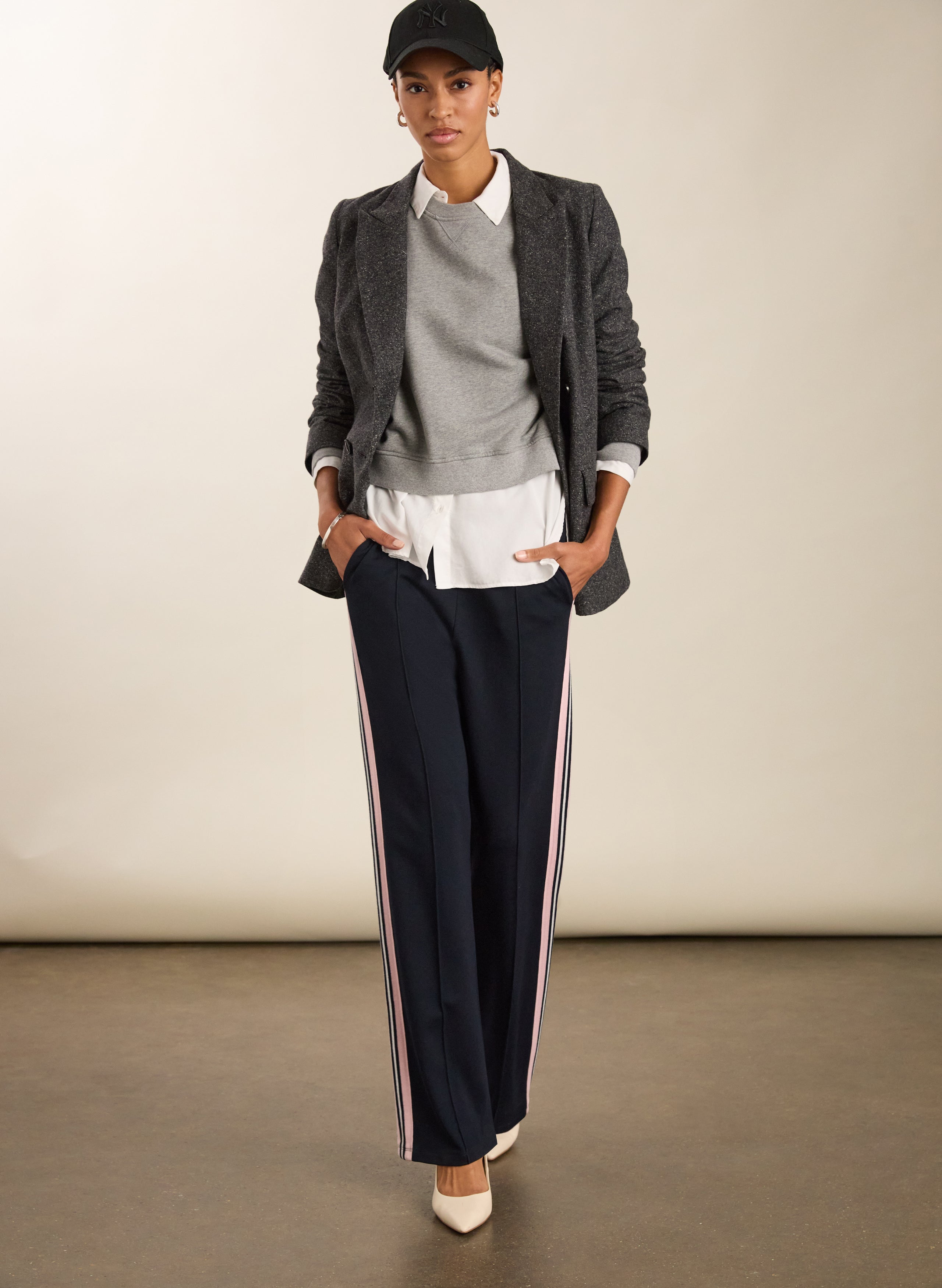 Marjorie Side Stripe Ponte Trousers