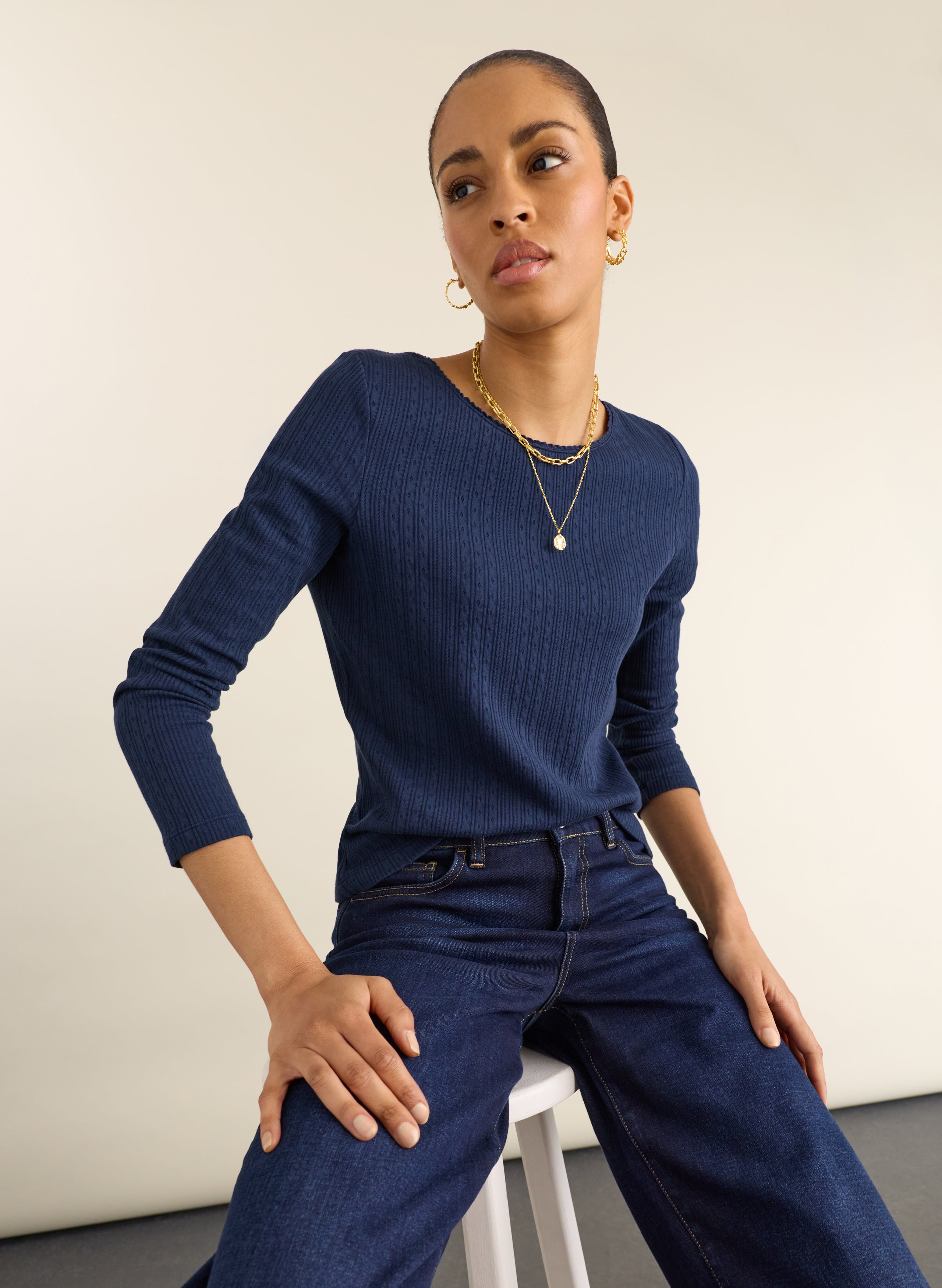 Maeva Ribbed Long Sleeve Top