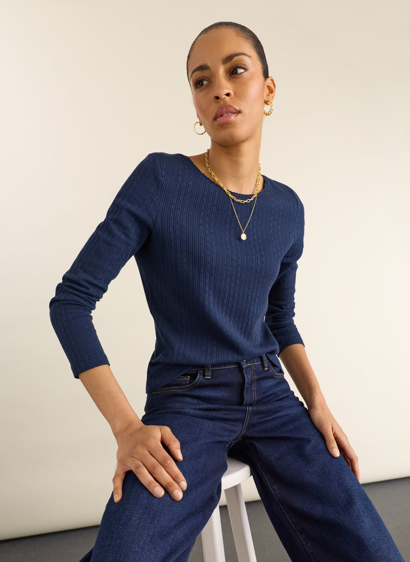 Maeva Ribbed Long Sleeve Top