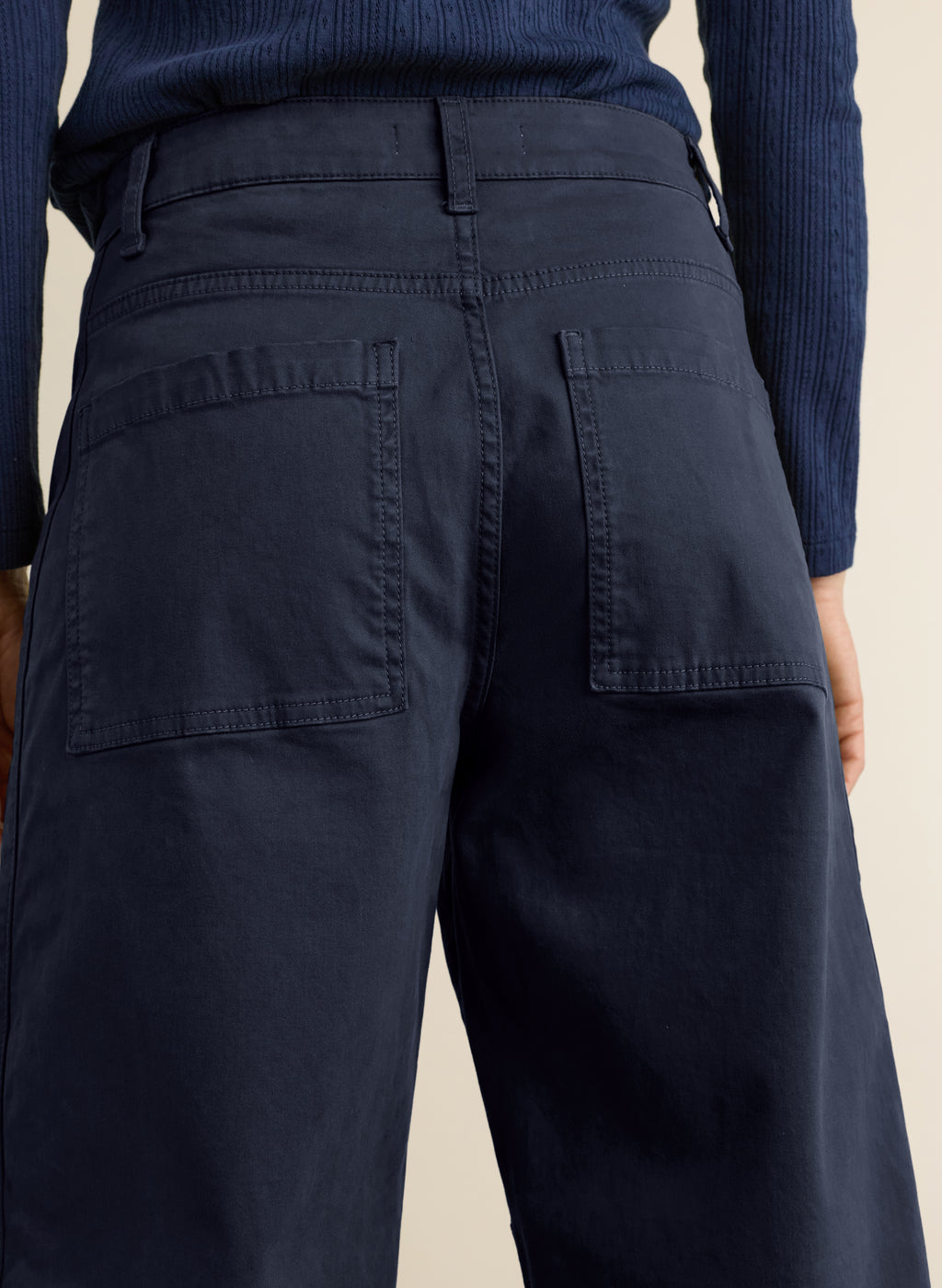 Amelia Organic Cotton Barrel Leg Cargo Trousers