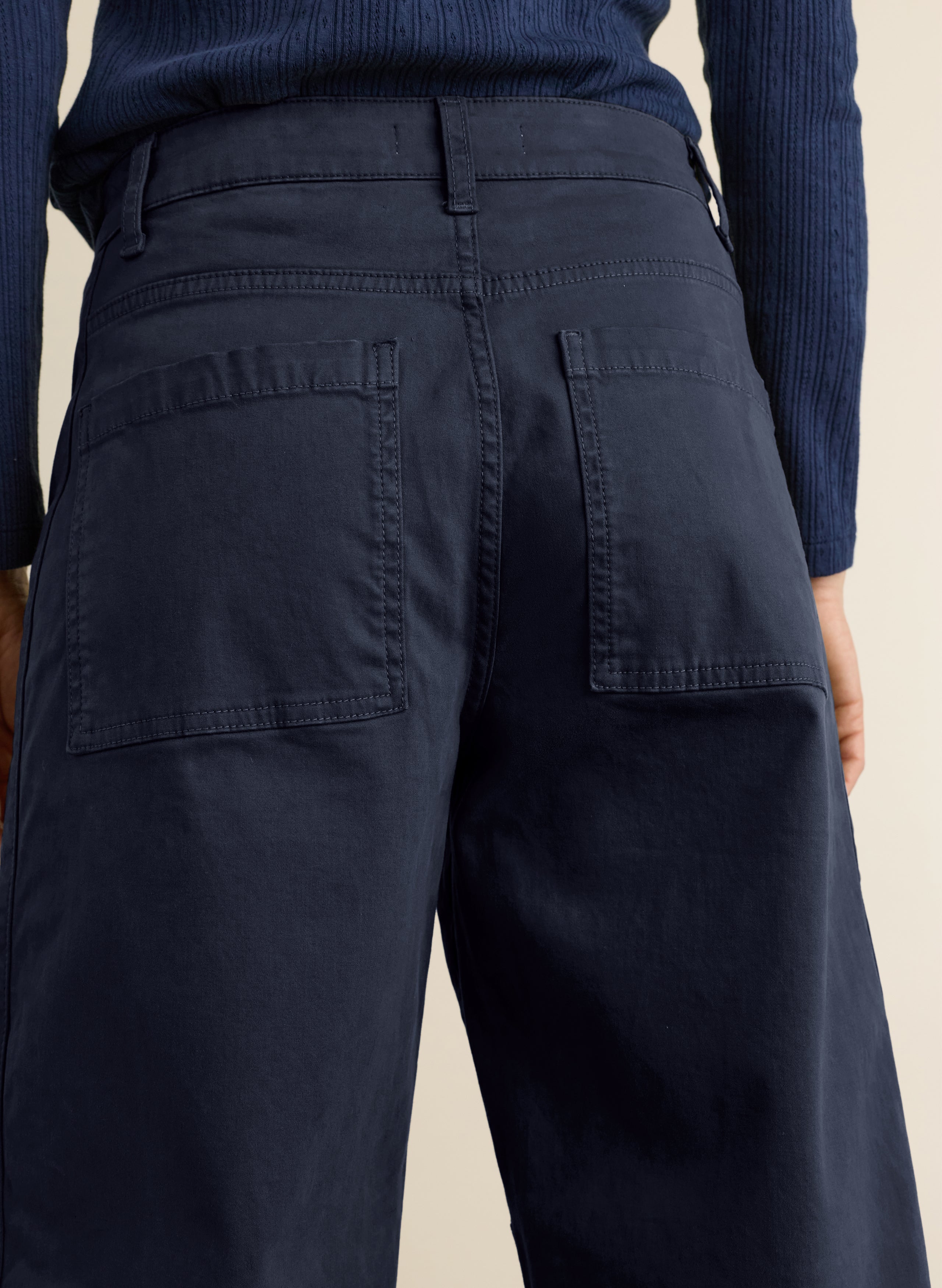 Amelia Organic Cotton Barrel Leg Cargo Trousers