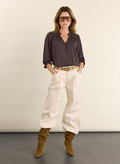 Annie Ruffle Collar Blouse