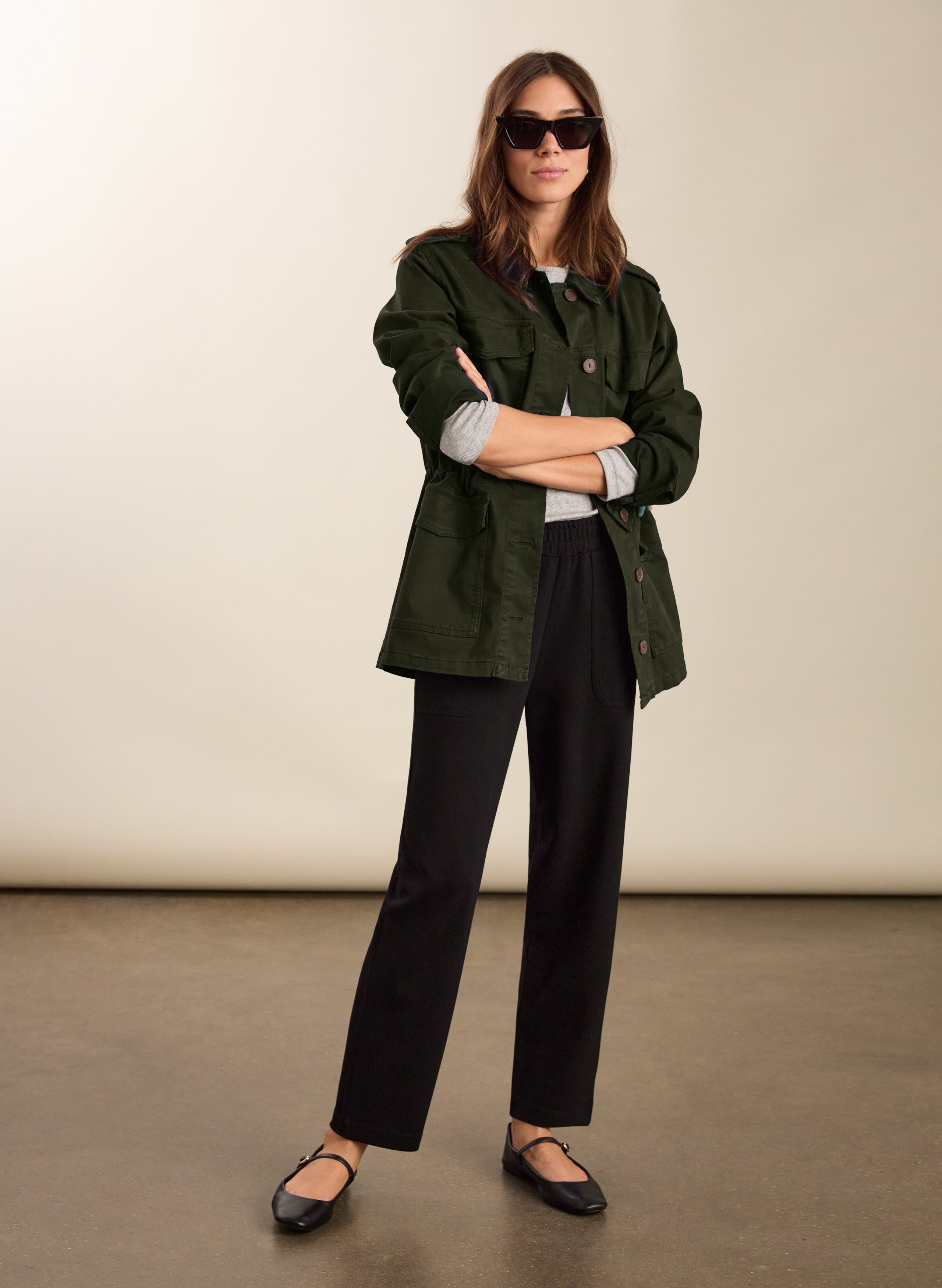 Billie Ponte Carrot Leg Trousers