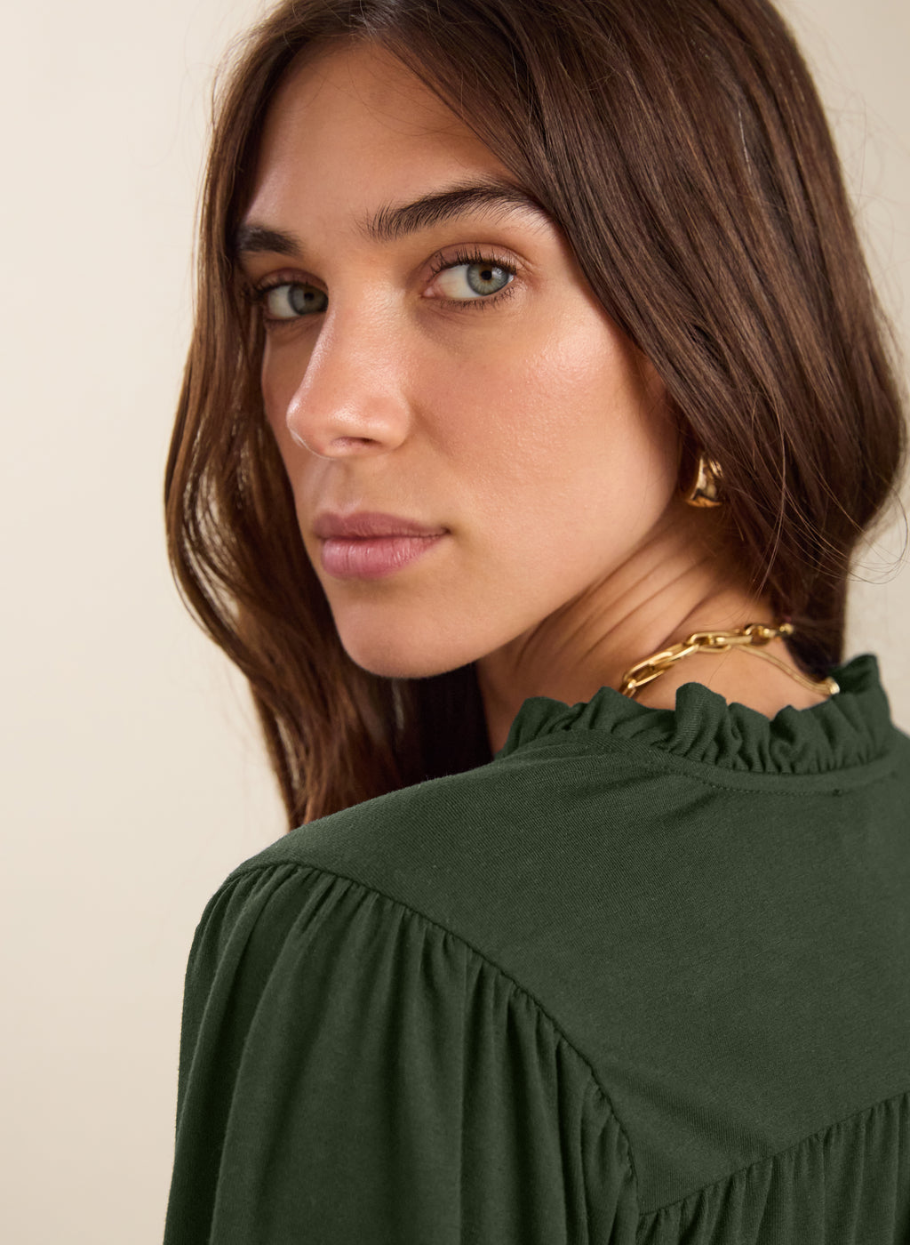 Annie Ruffle Collar Blouse