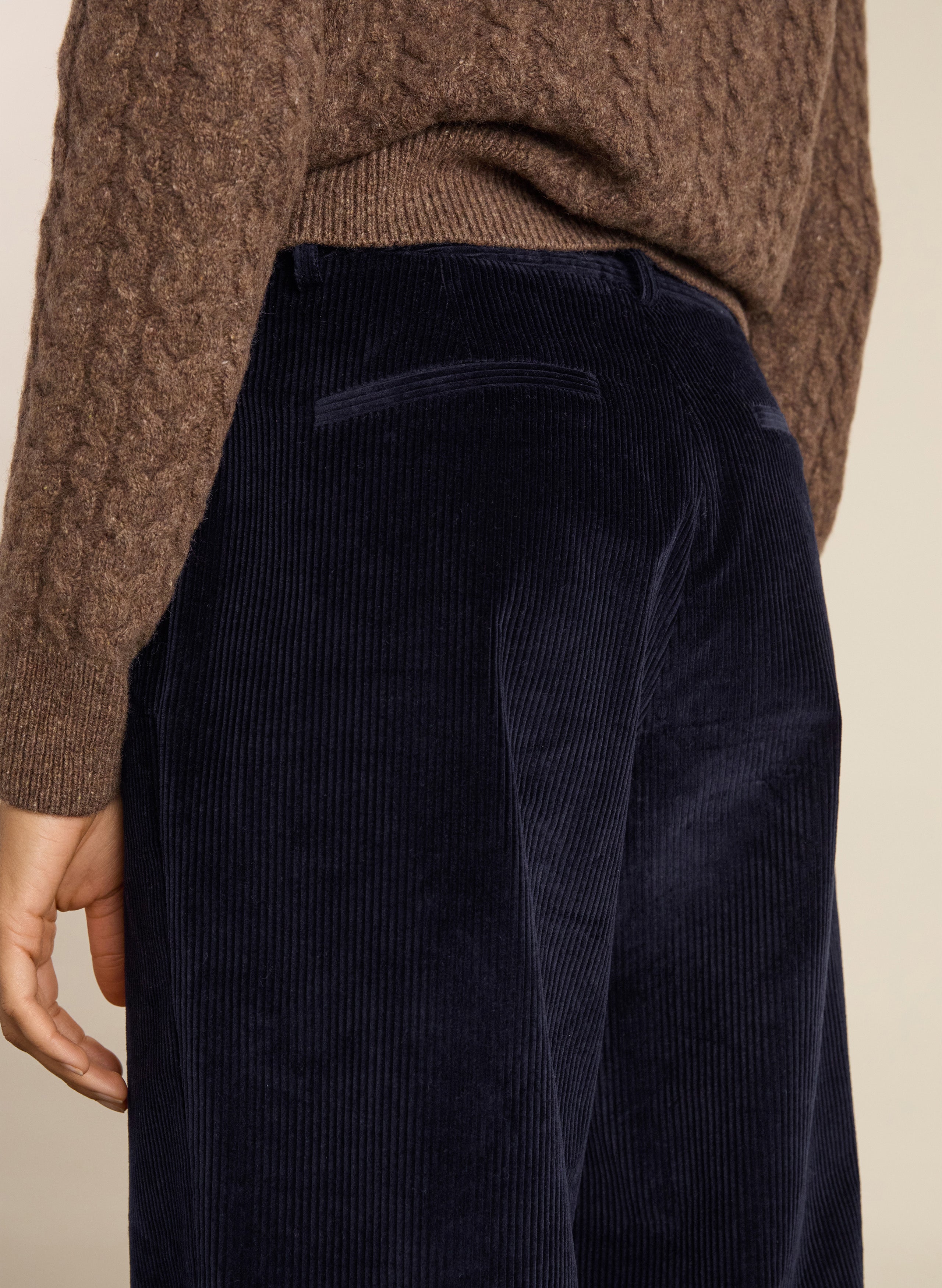 Melis Organic Cotton Corduroy Wide Leg Trousers