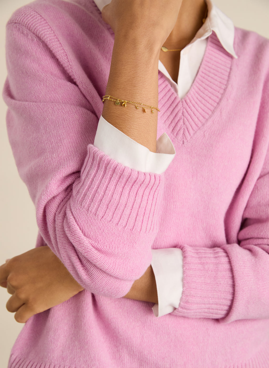 Gwen V-Neck Wool Blend Jumper