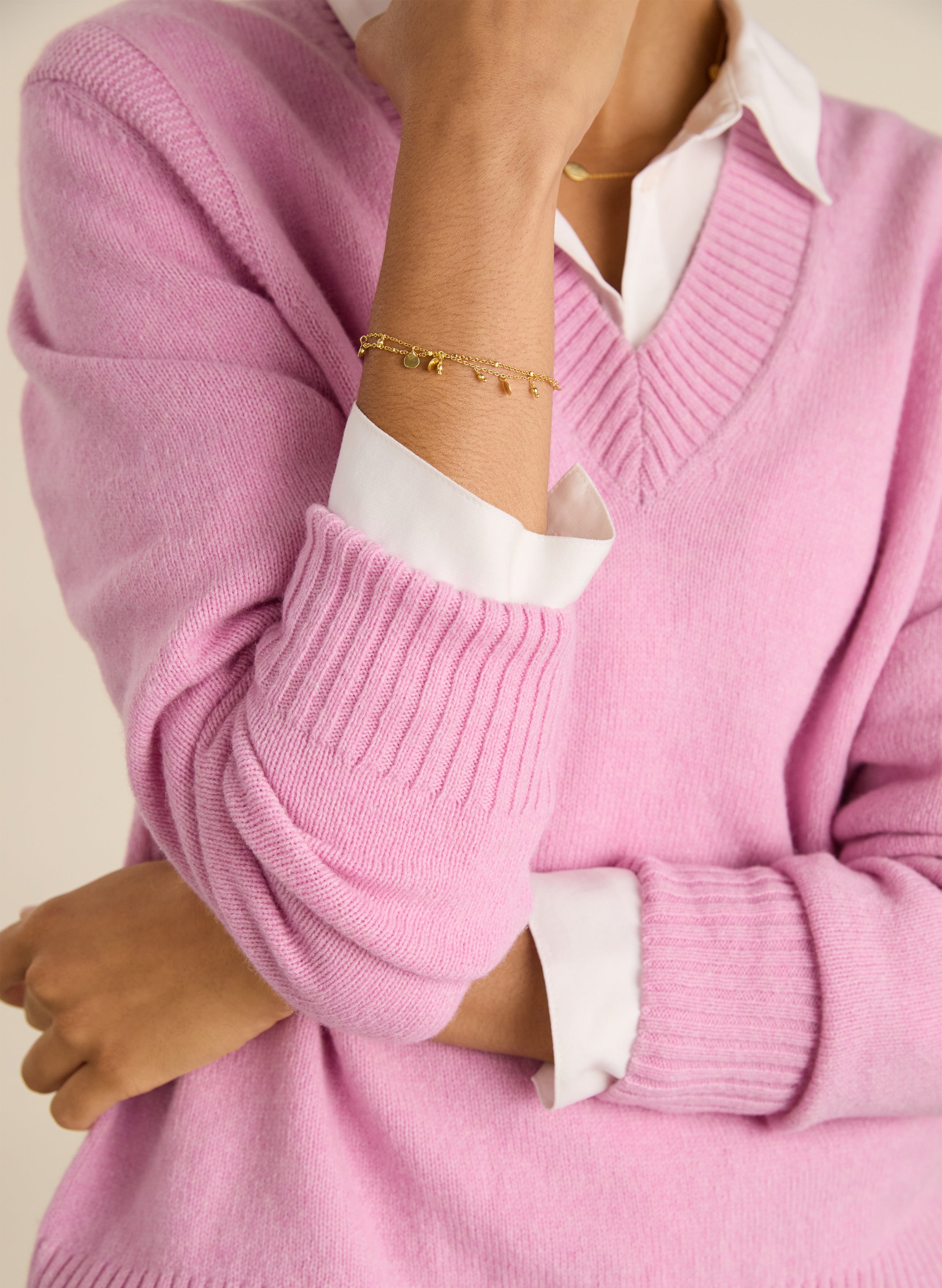 Gwen V-Neck Wool Blend Jumper