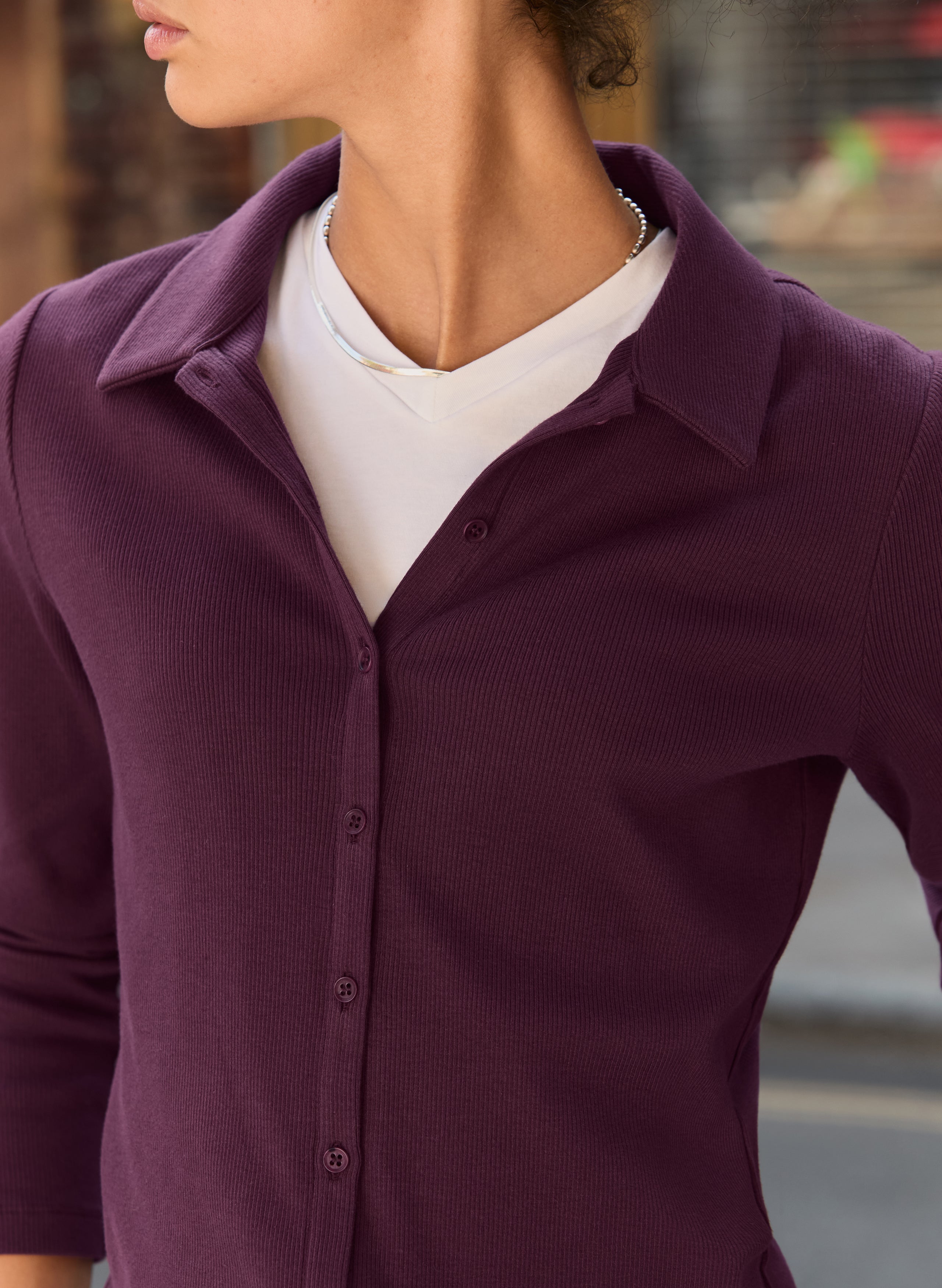 Susan Organic Cotton Button Down Top